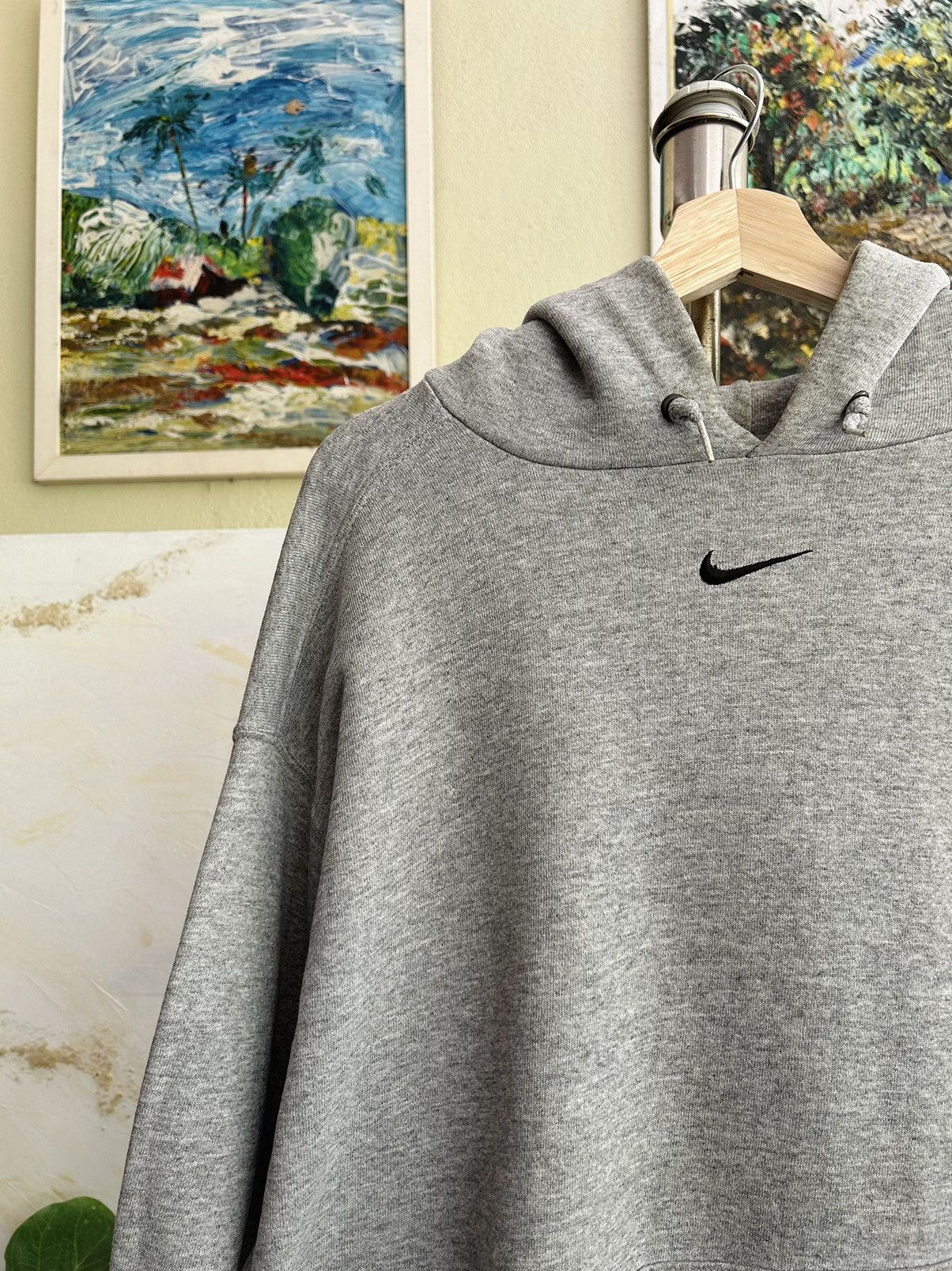 Nike Vintage Nike Center Swoosh Hoodie Size US L / EU 52-54 / 3 - 3 Thumbnail