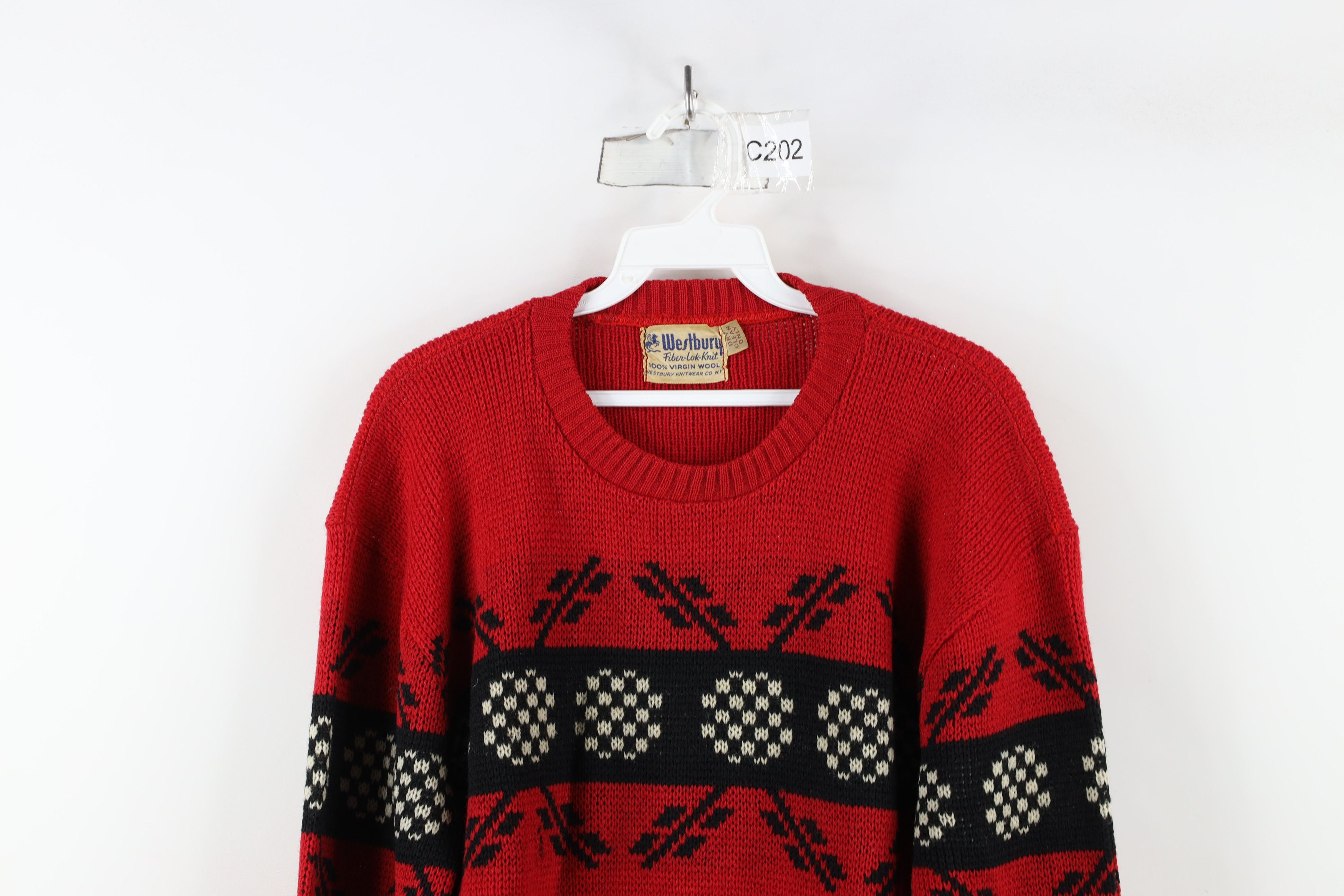Vintage Vintage 50s 60s Streetwear Fair Isle Geometric Sweater USA Size US M / EU 48-50 / 2 - 2 Thumbnail