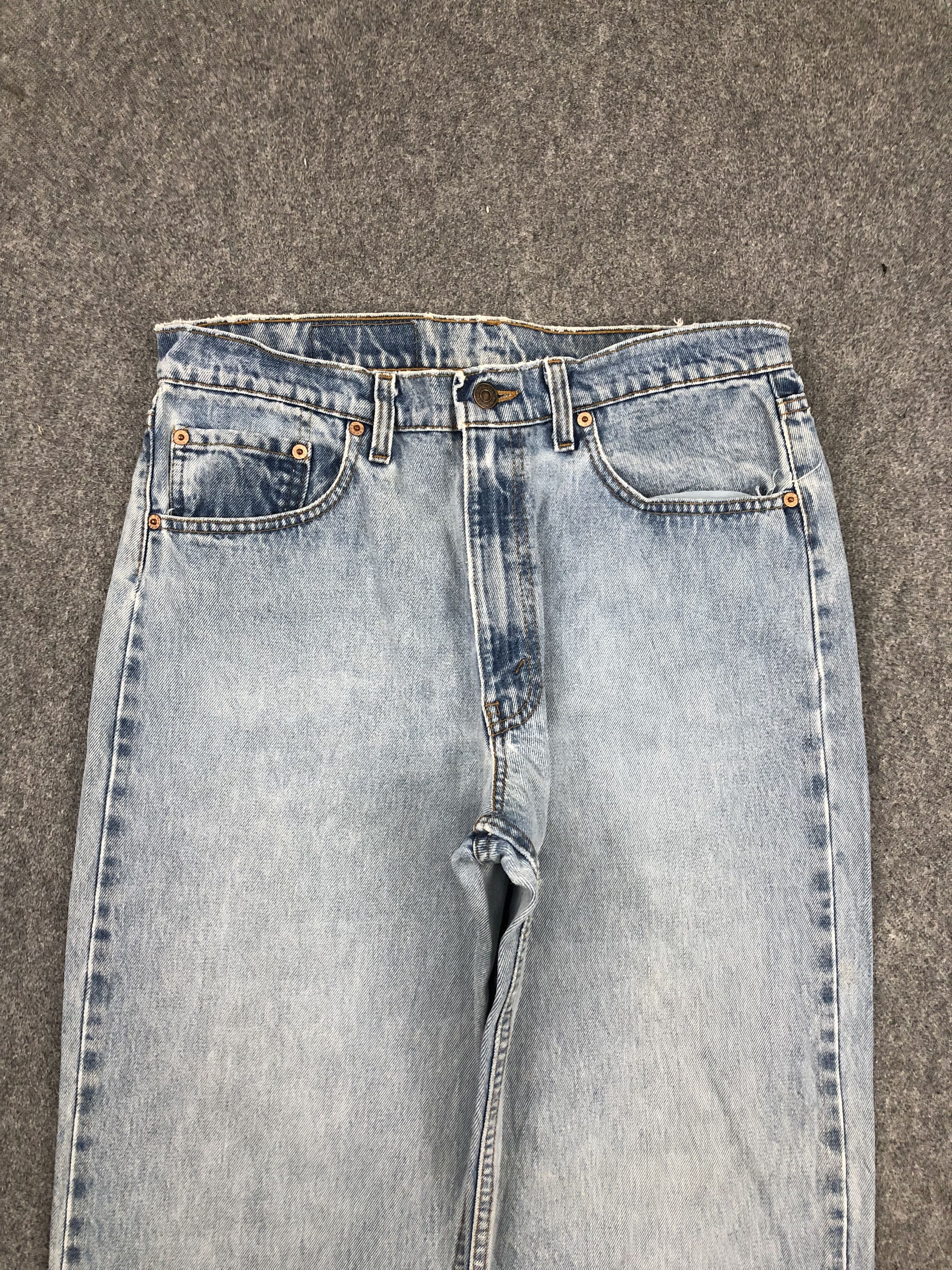 Levi's Vintage 90s Levis 555 Faded Blue Jeans DPP0222 Size US 32 / EU 48 - 2 Thumbnail