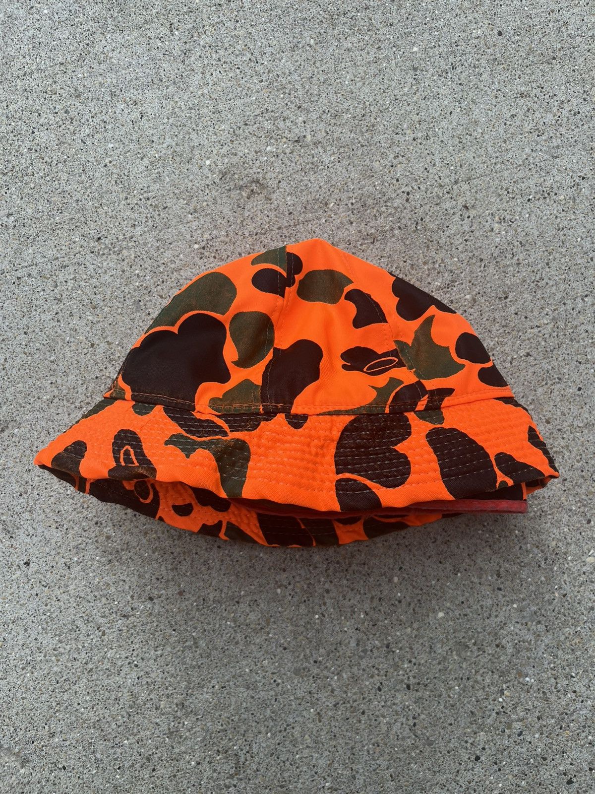 Other Vintage 3M Duck Camo Orange Bucket Hat Size ONE SIZE - 1 Thumbnail