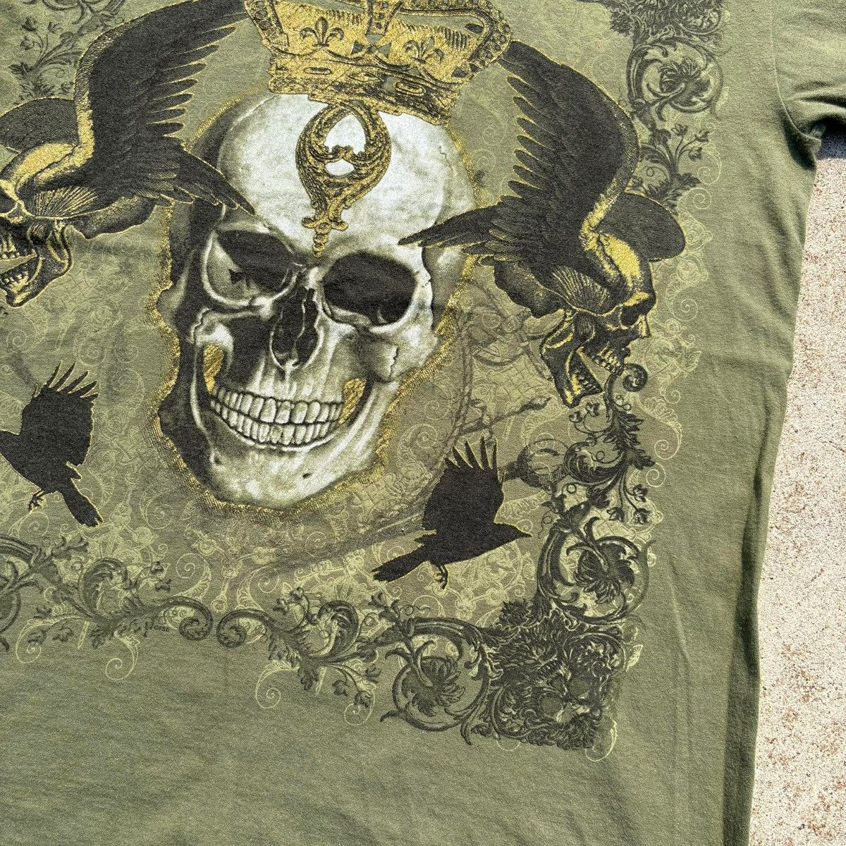 Affliction ❌SOLD❌Affliction Style Skull Crown Graphic Tee Size US S / EU 44-46 / 1 - 8 Thumbnail
