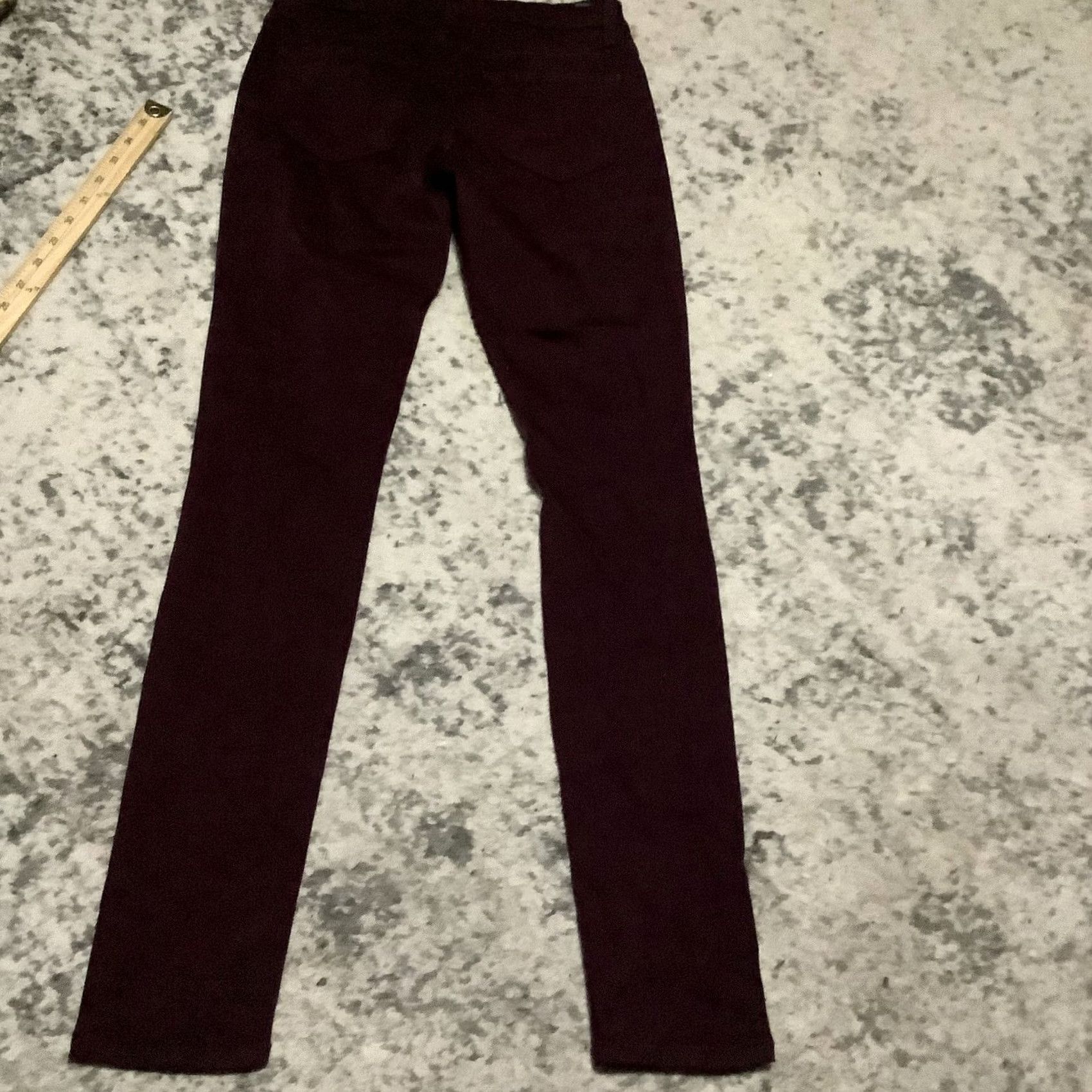 Vintage KanCan Maroon Burgundy Distressed Skinny Jeans - Size 26 - Womens - Regular Size 26" / US 2 / IT 38 - 6 Thumbnail