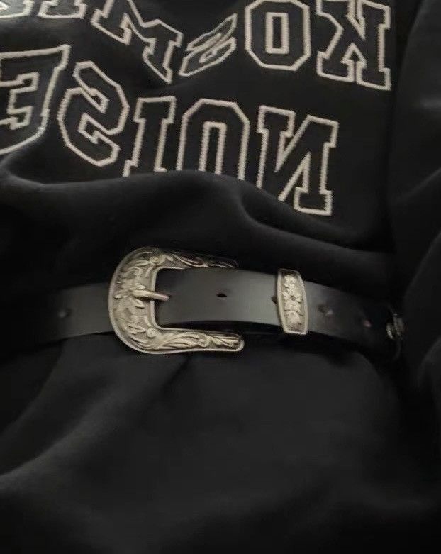 Japanese Brand Retro vintage punk buckle western leather belt Size ONE SIZE - 2 Thumbnail