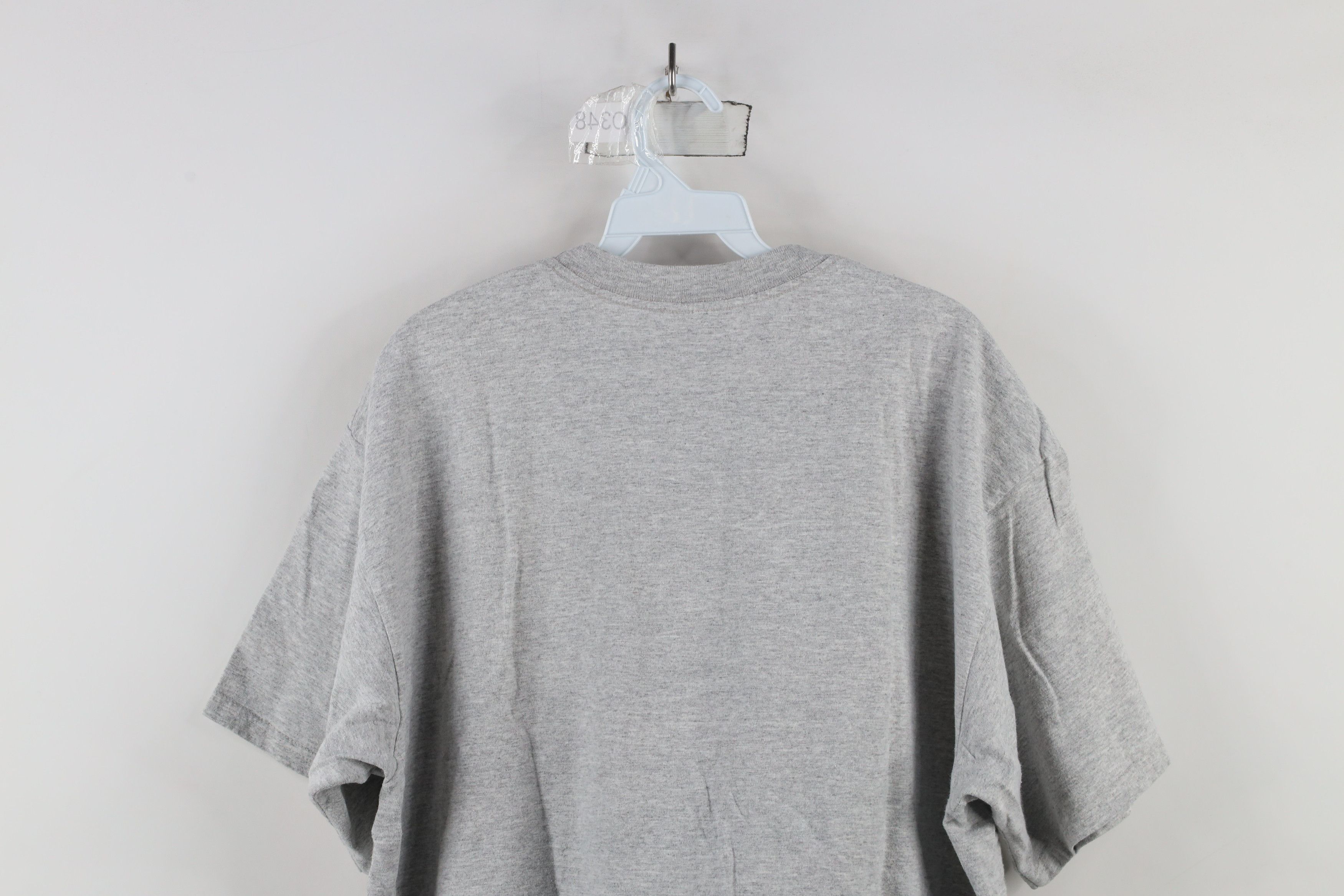 Nike × Vintage Vintage 90s Nike Travis Scott Center Swoosh T-Shirt Gray Size US L / EU 52-54 / 3 - 9 Thumbnail