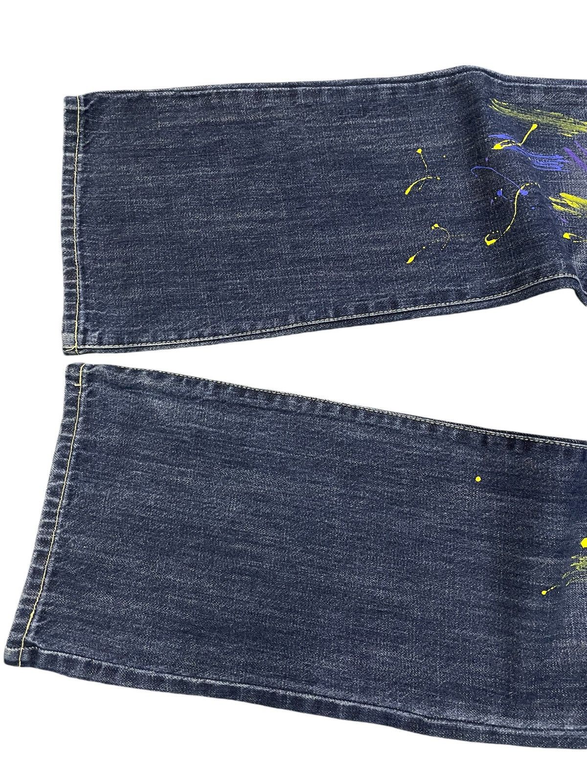 Japanese Brand × PPFM × semanticdesign Semantic Design Poems Paint splatter Flared Denim Pants Size US 31 - 10 Thumbnail