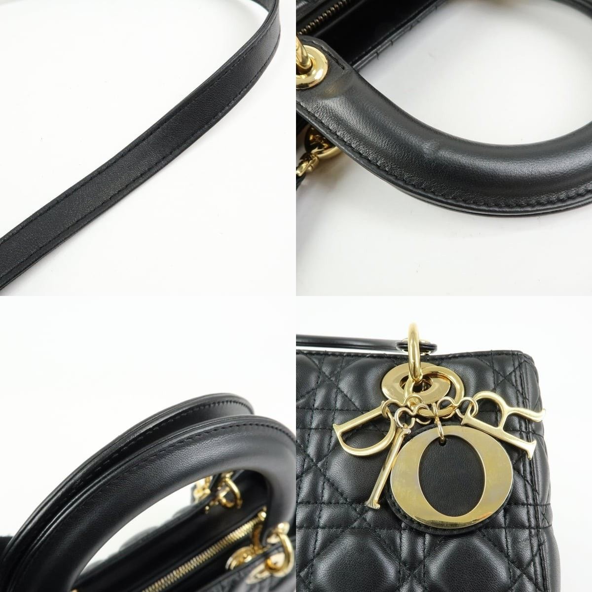 Christian Dior Monsieur Christian Dior Lady Dior Cannage Top Handle Bag Size ONE SIZE - 4 Thumbnail