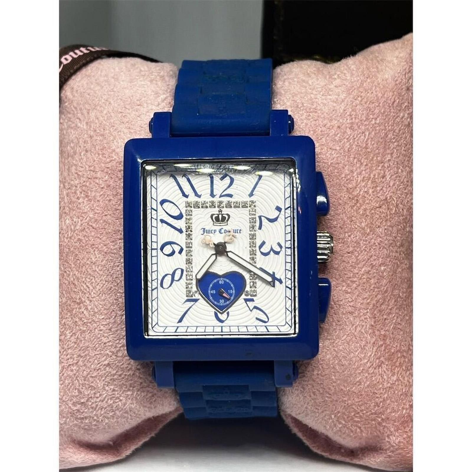 Juicy Couture Jeans Juicy Couture Cobalt Blue Jelly Strap Watch Crystal Y2K Size ONE SIZE - 2 Thumbnail