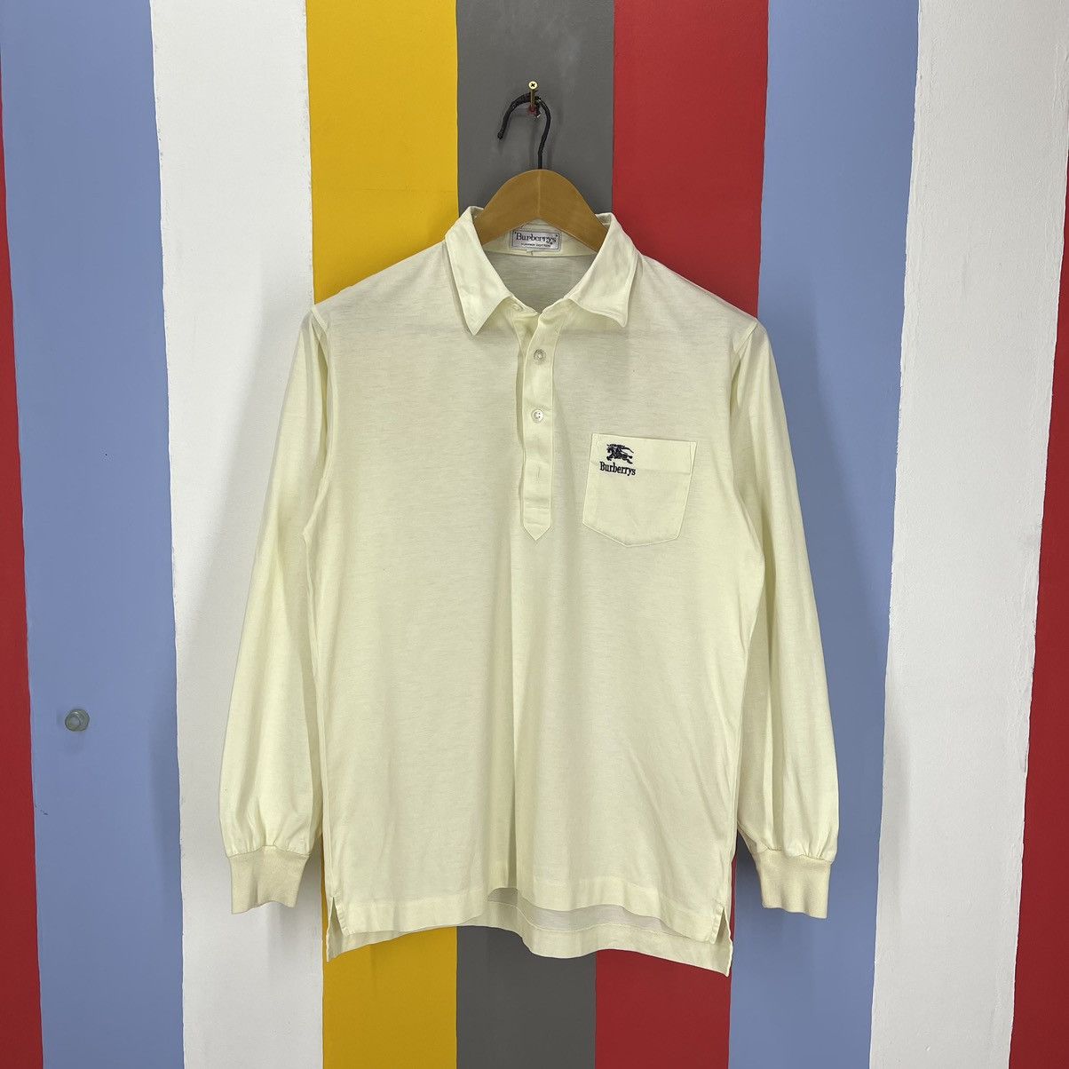 Burberry 90s Vintage BURBERRYS Long Sleeve Polo T Shirt #1485/AY Size US S / EU 44-46 / 1 - 1 Thumbnail