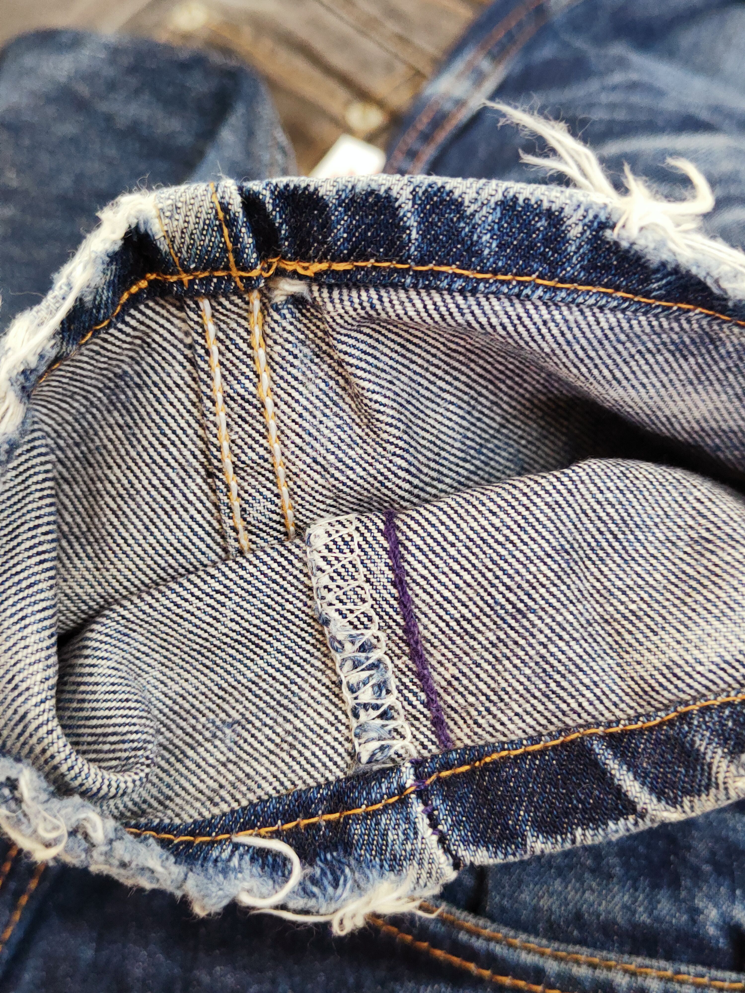 Levi's Levi's orange tag Dark Blue Distressed Ripped Jeans #W497 Size US 27 - 14 Thumbnail
