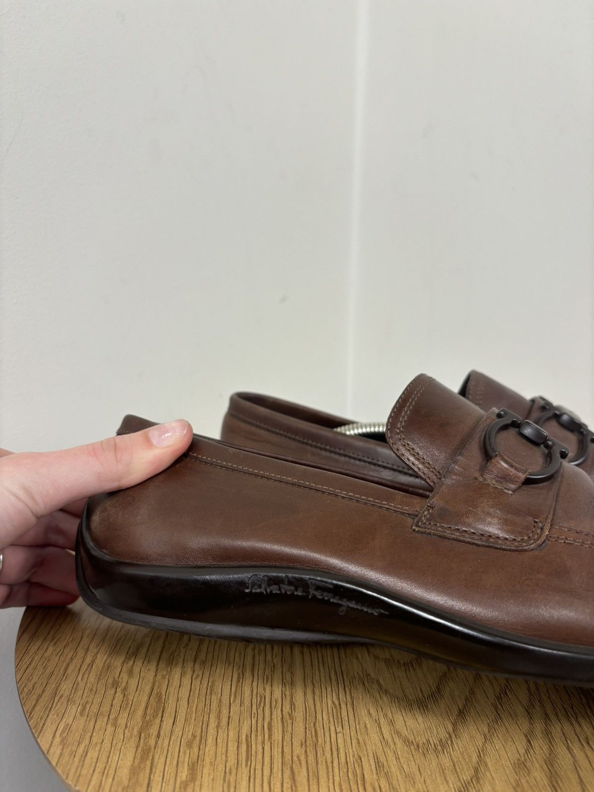 Salvatore Ferragamo Salvatore Ferragamo Men’s Dinamo Gancini Bit Leather Loafers Size US 8.5 / EU 41-42 - 6 Thumbnail
