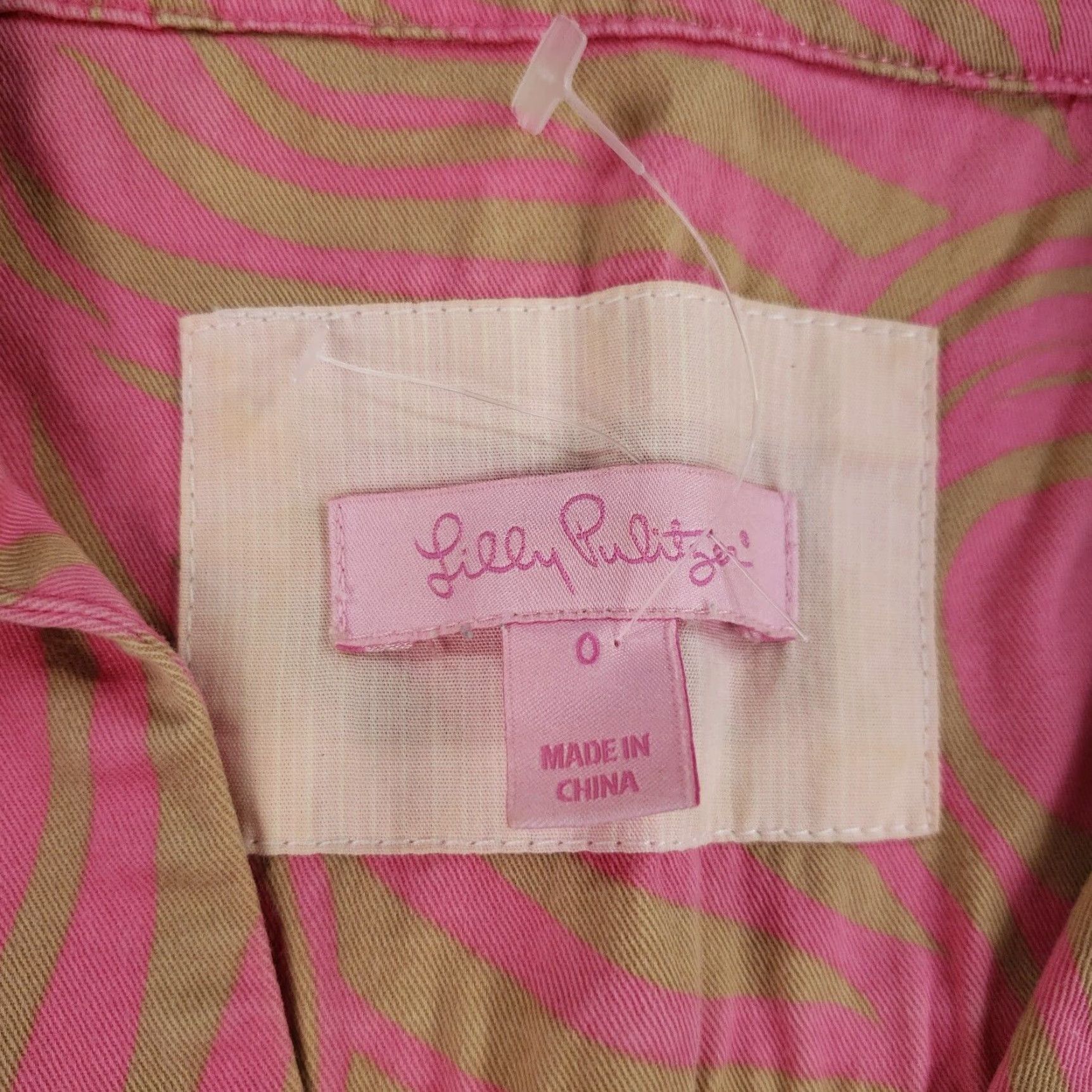 Lilly Pulitzer Lilly Pulitzer Pink Floral V Neck Roll Tab Sleeve Shirt Dress Womens Size 0 Knee Length Beach Size XS / US 0-2 / IT 36-38 - 6 Thumbnail