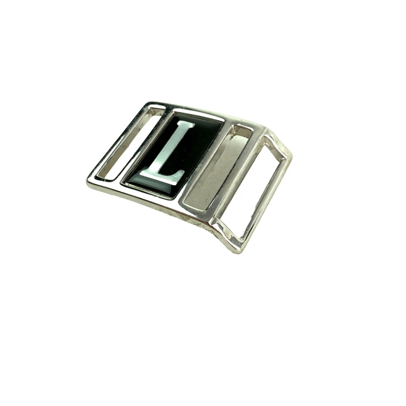 Vintage VINTAGE Avon Personalied Letter L Black Silver Womens Metal Belt Buckle Size ONE SIZE - 4 Thumbnail