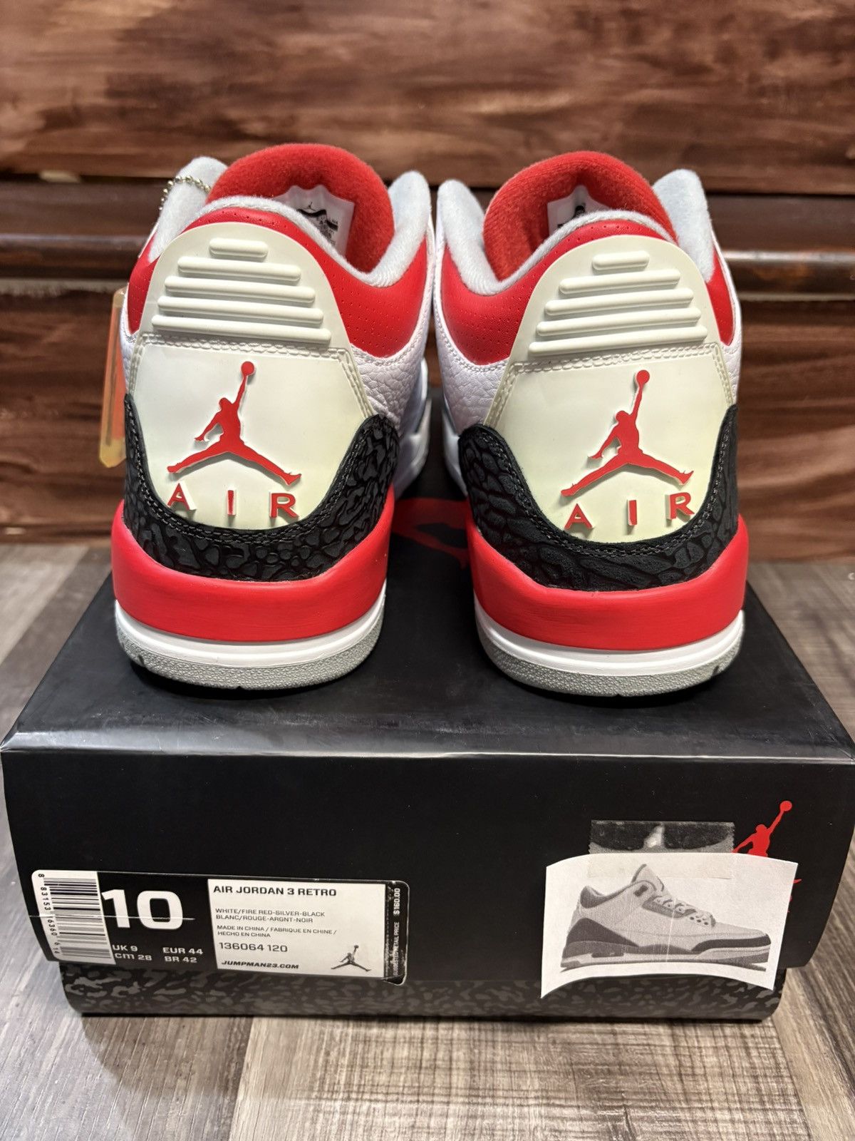Jordan Brand Air Jordan 3 Retro Fire Red 2013 size 10 Size US 10 / EU 43 - 9 Thumbnail