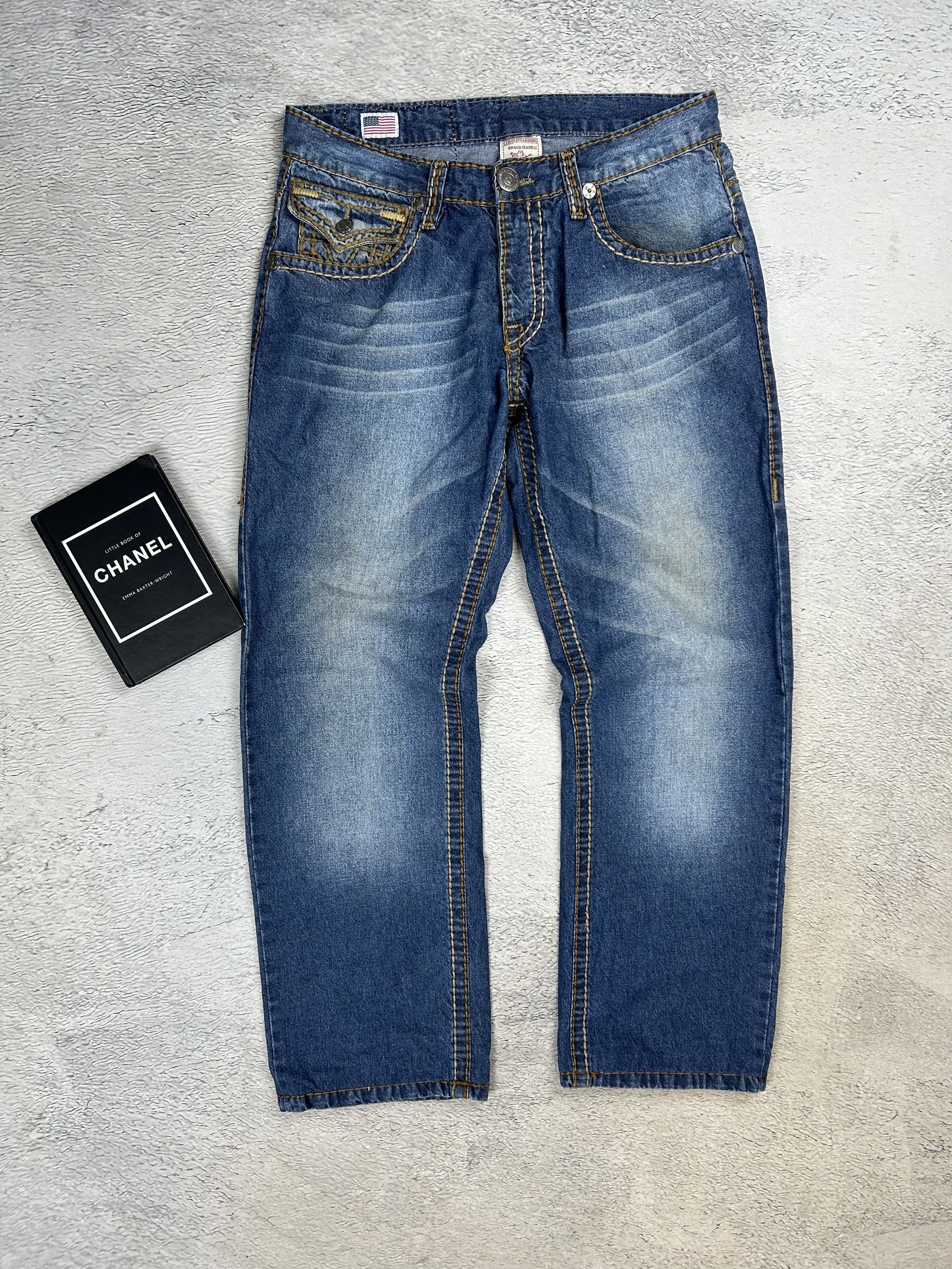 JNCO × True Religion × Vintage True Religion jeans Baggy Drill Streetwear Rare Oldmoney Size US 33 - 3 Thumbnail