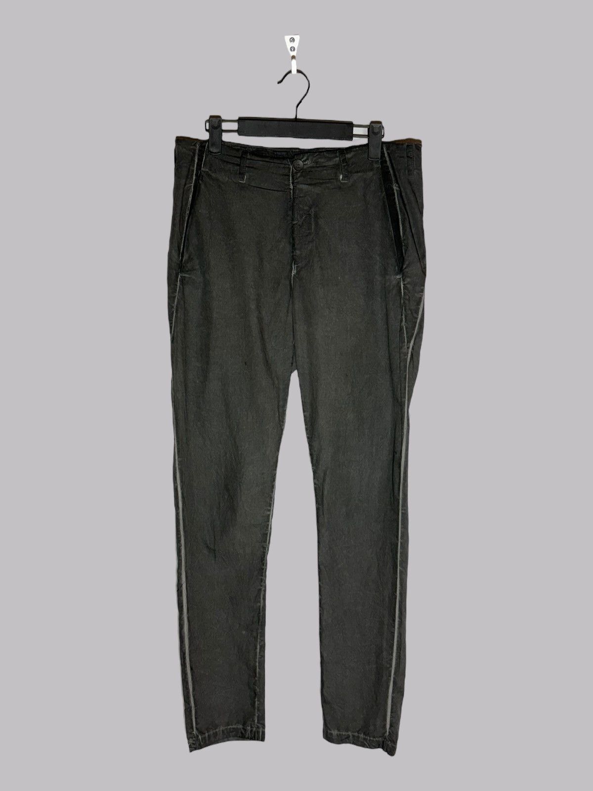 Transit Uomo Transit Uomo Dark Grey Charcoal Cotton Linen Pants Rare Size US 28 / EU 44 - 1 Thumbnail