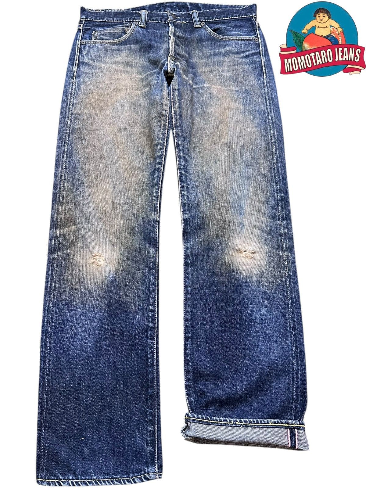 Momotaro Jeans Vintage Momotaro Selvedge Mudwash Distressed Denim Size US 32 / EU 48 - 1 Thumbnail