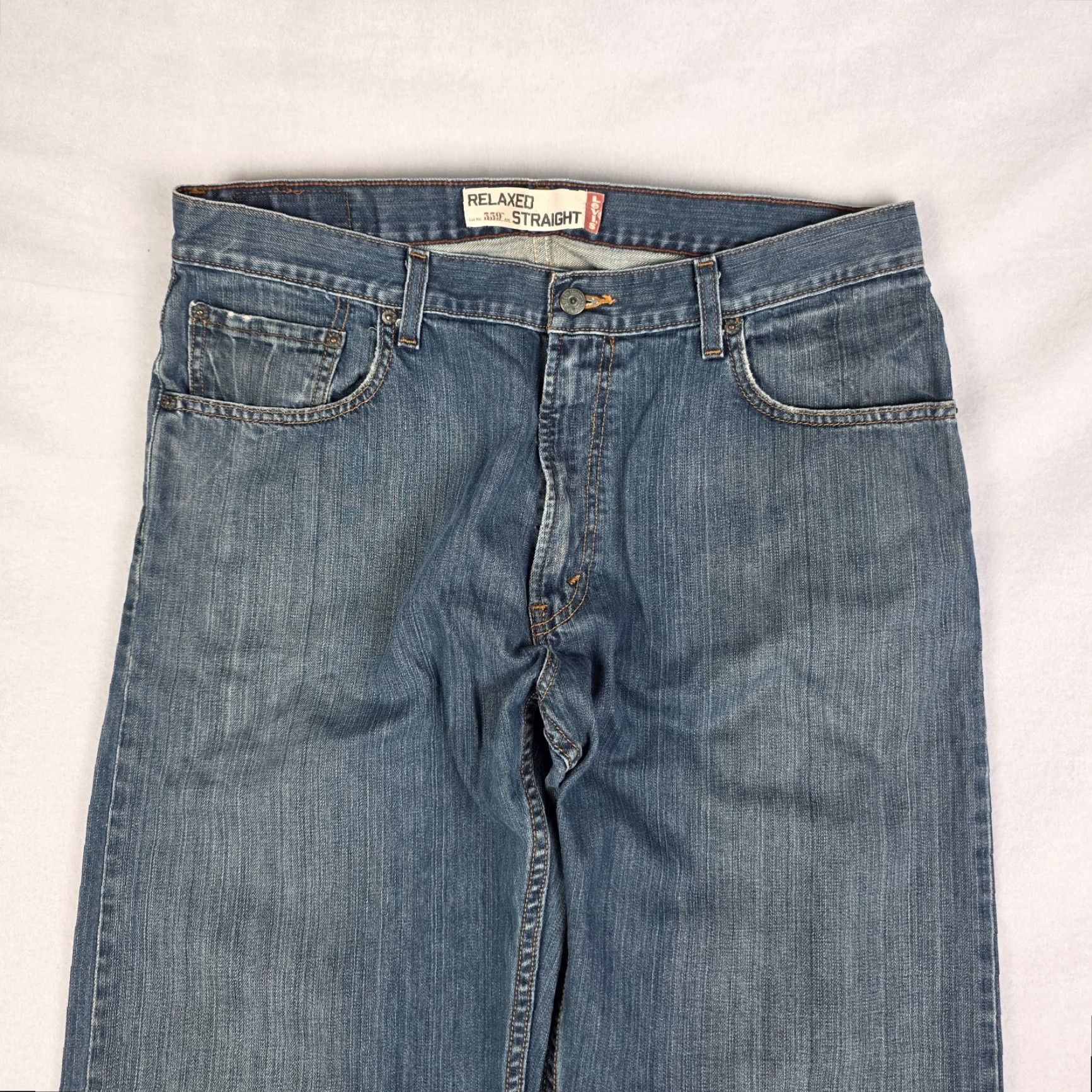 Levi's VINTAGE Levi's 559 Jeans Baggy Mens 36x32 Blue Distressed Grunge 90s Straight Denim Size US 36 / EU 52 - 5 Thumbnail
