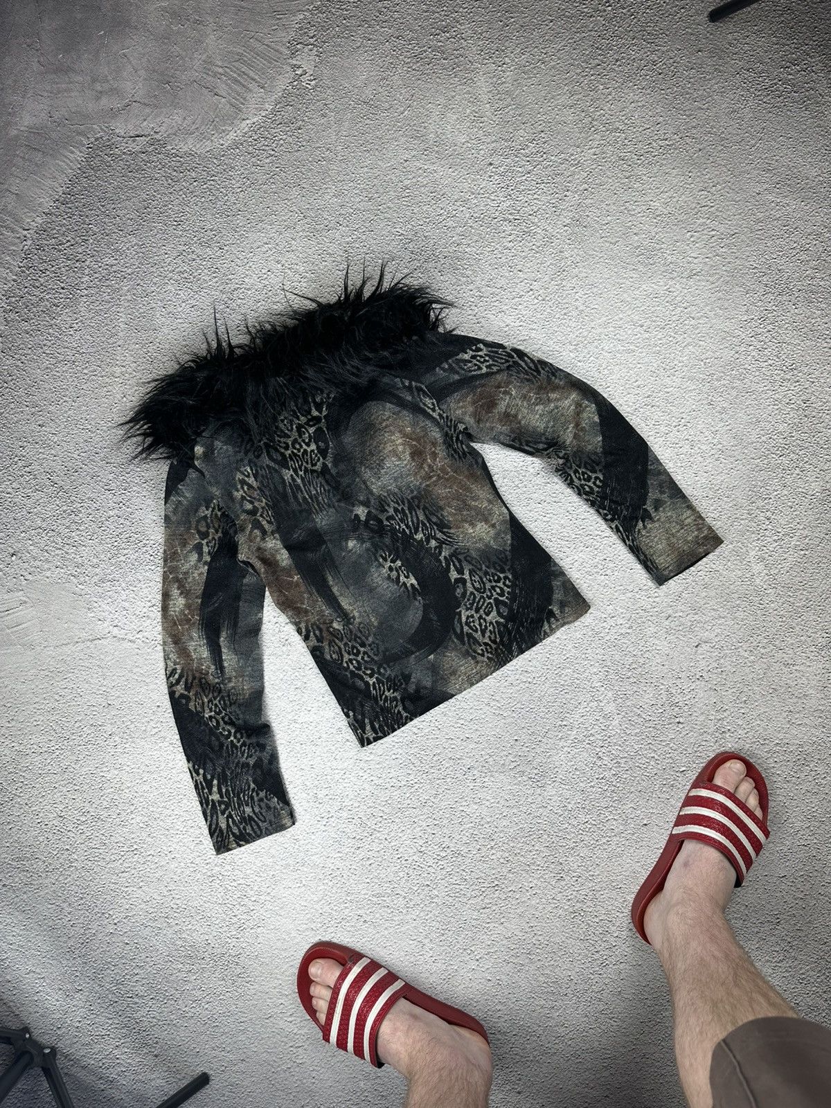 Japanese Brand Crazy Junya Watanabe Style Japan LGB Fur Fuzzy Opium Y2K Size S / US 4 / IT 40 - 2 Thumbnail