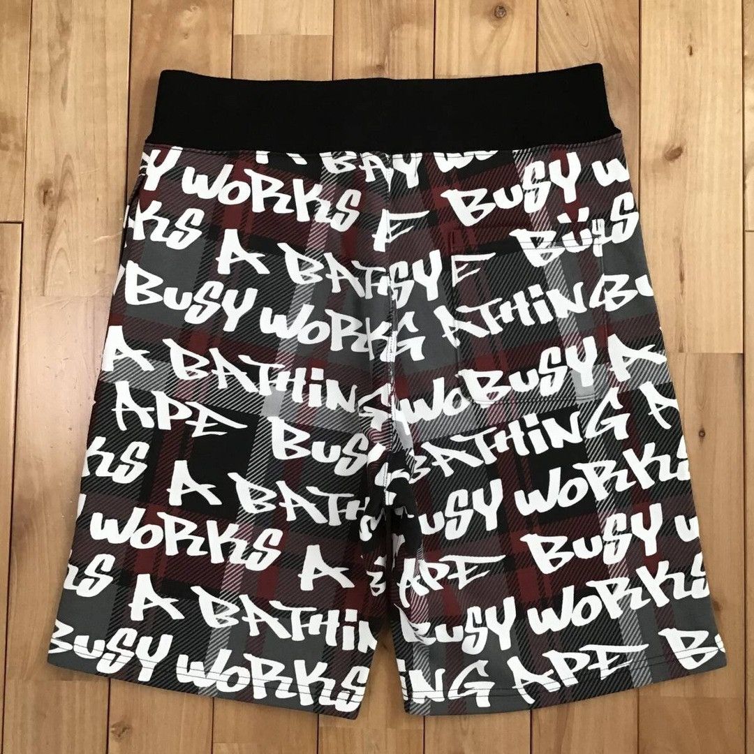 Bape BAPE GRAFFITI CHECK sweat shorts a bathing ape ★size M Size US 32 / EU 48 - 2 Thumbnail