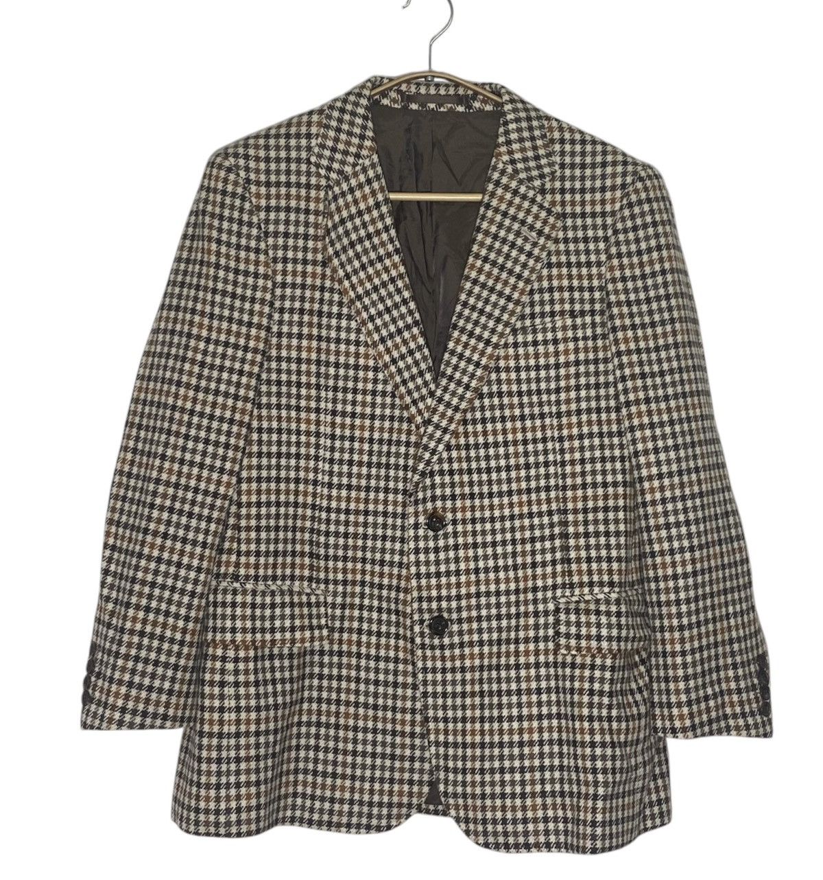 Burberry Vintage BURBERRYS England Harringbone Wool Jacket Size 42L - 1 Thumbnail