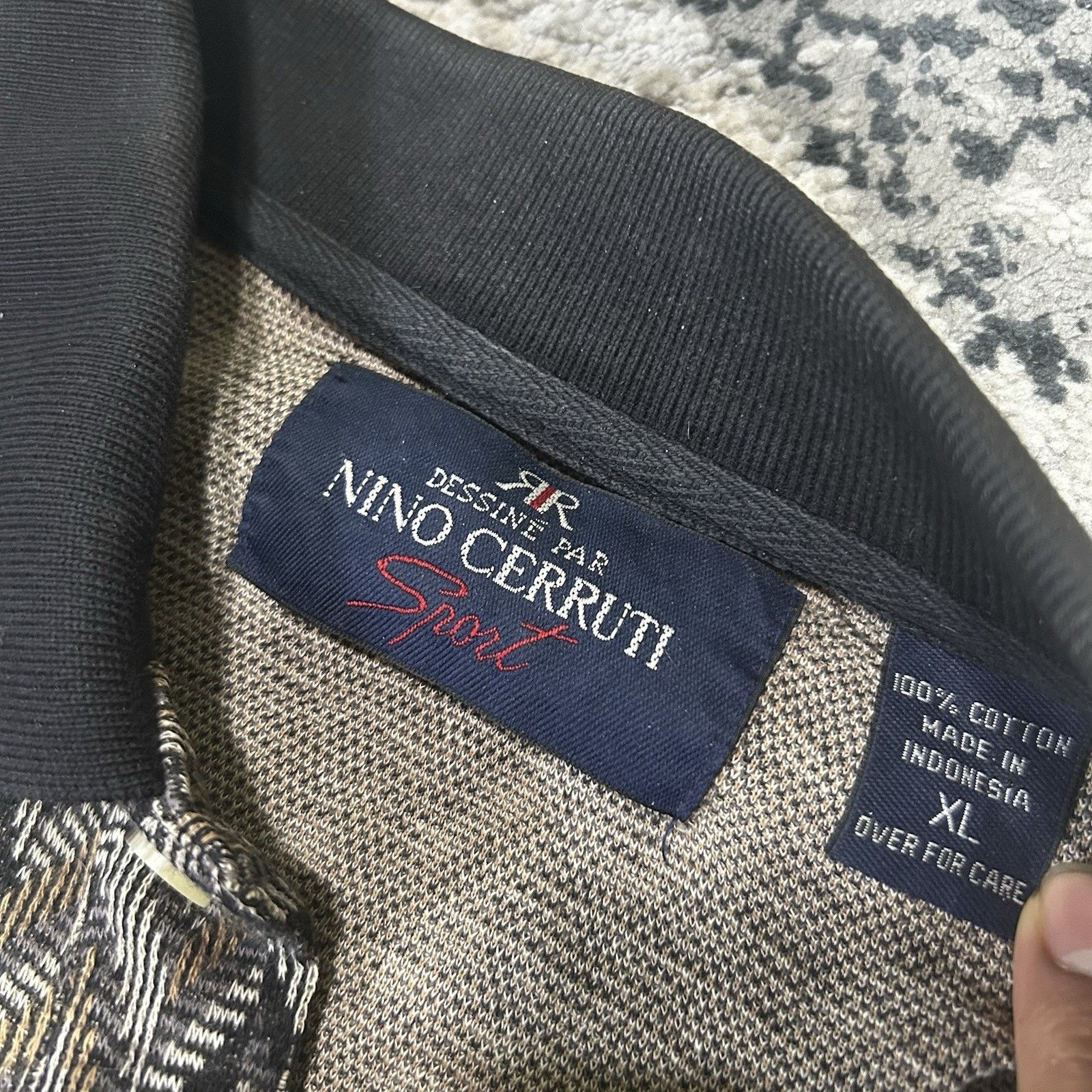 & Other Stories Nino Cerruti Sport Plaid Long Sleeve Polo XL Vintage 90s Size US XL / EU 56 / 4 - 3 Thumbnail