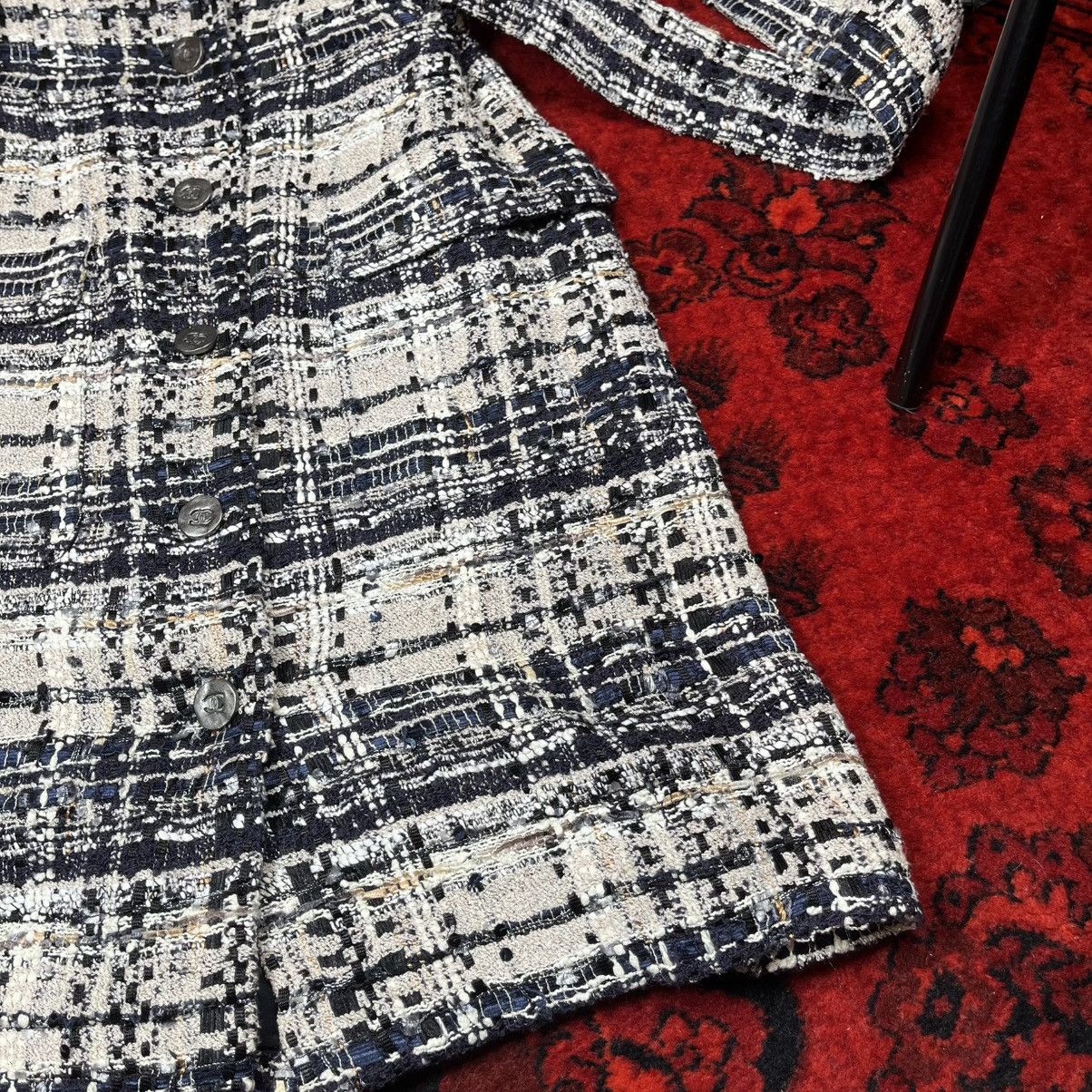 Chanel CHANEL Spring 2006 Tweed Bouclé Belted Dress CC Buttons Size S / US 4 / IT 40 - 15 Thumbnail