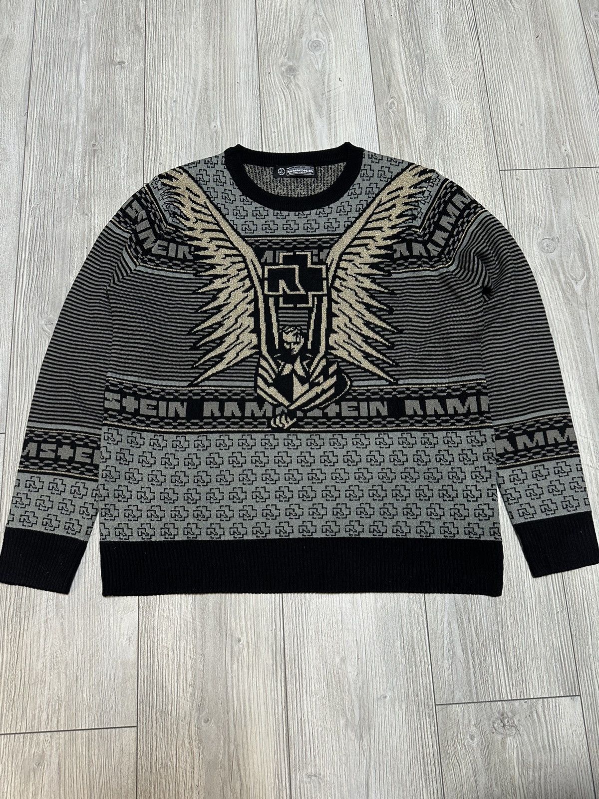 Other VTG Rammstein Rock Band Gray Sweater Center Logo Size US L / EU 52-54 / 3 - 1 Thumbnail