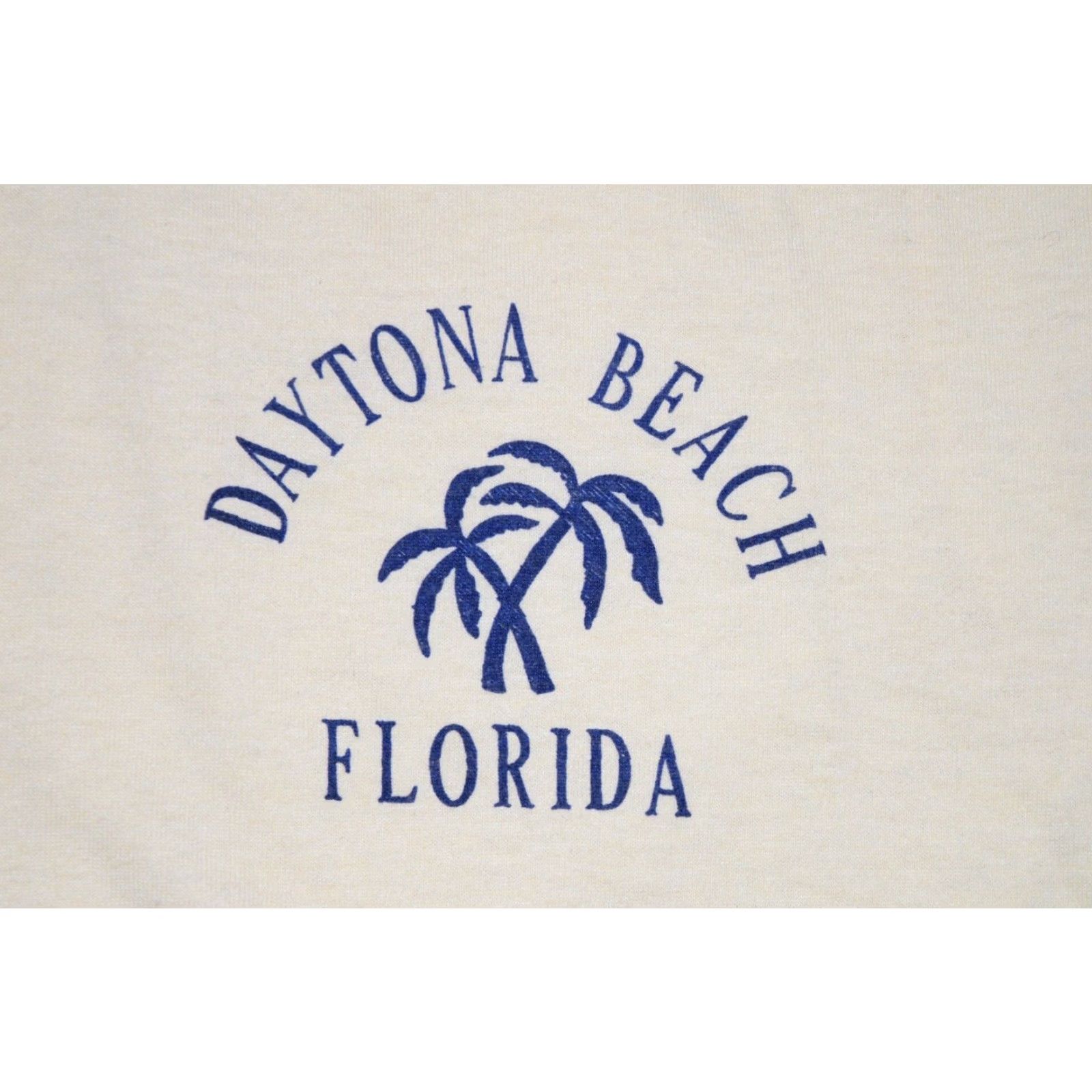 Hanes VTG Florida Daytona Beach Spello ut Shirt Tee Pale Yellow Short Sleeve 90s Size L Mens Size US L / EU 52-54 / 3 - 2 Thumbnail