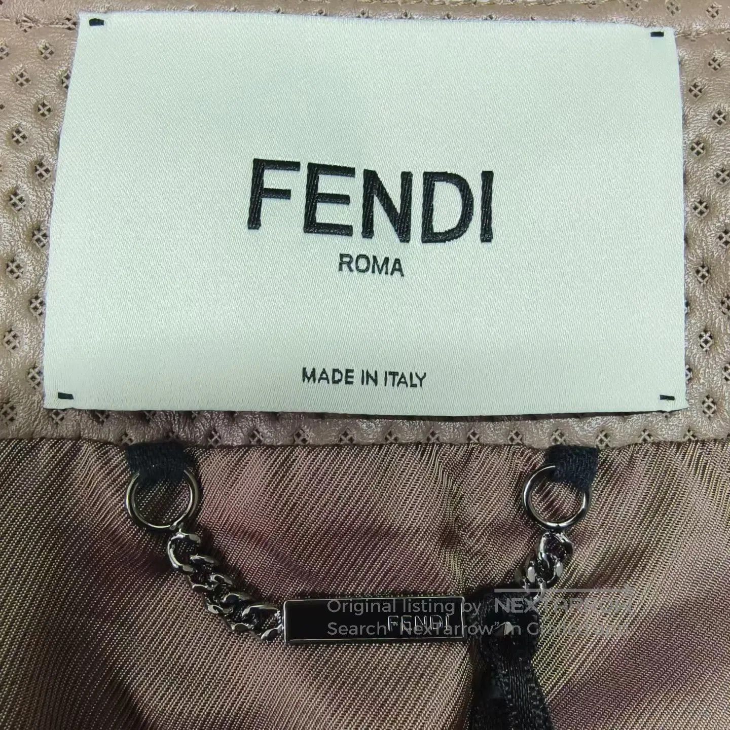 Fendi FENDI Brown Double Streamer Lambskin Jacket| Size XS / US 0-2 / IT 36-38 - 4 Thumbnail