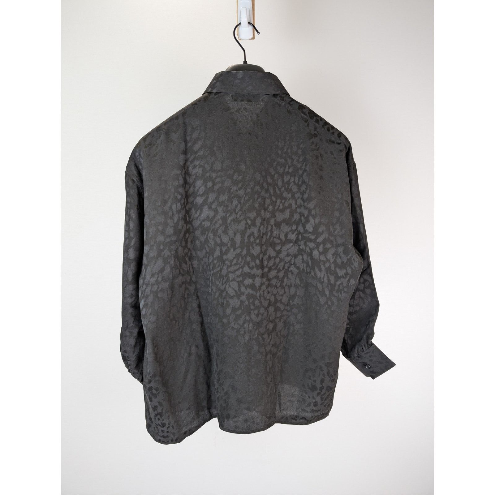 Saint Laurent Paris o1rshd1 Chemise Blouse Boxy Leopard Eclatant Shirt in Black Size US XS / EU 42 / 0 - 10 Thumbnail