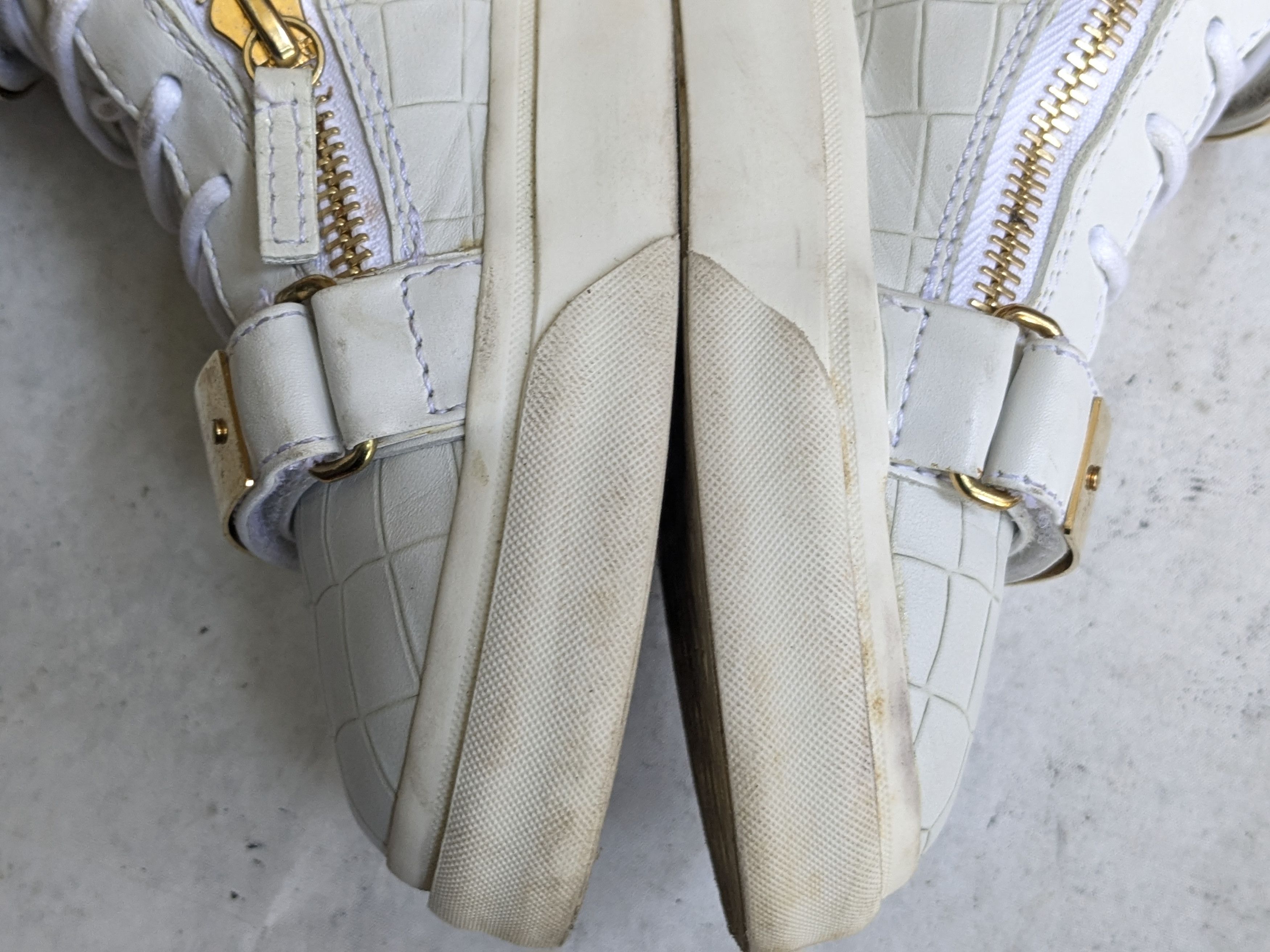 Giuseppe Zanotti Giuseppe Zanotti Sneakers White Gold 10 43 High Tops Size US 10 / EU 43 - 10 Thumbnail