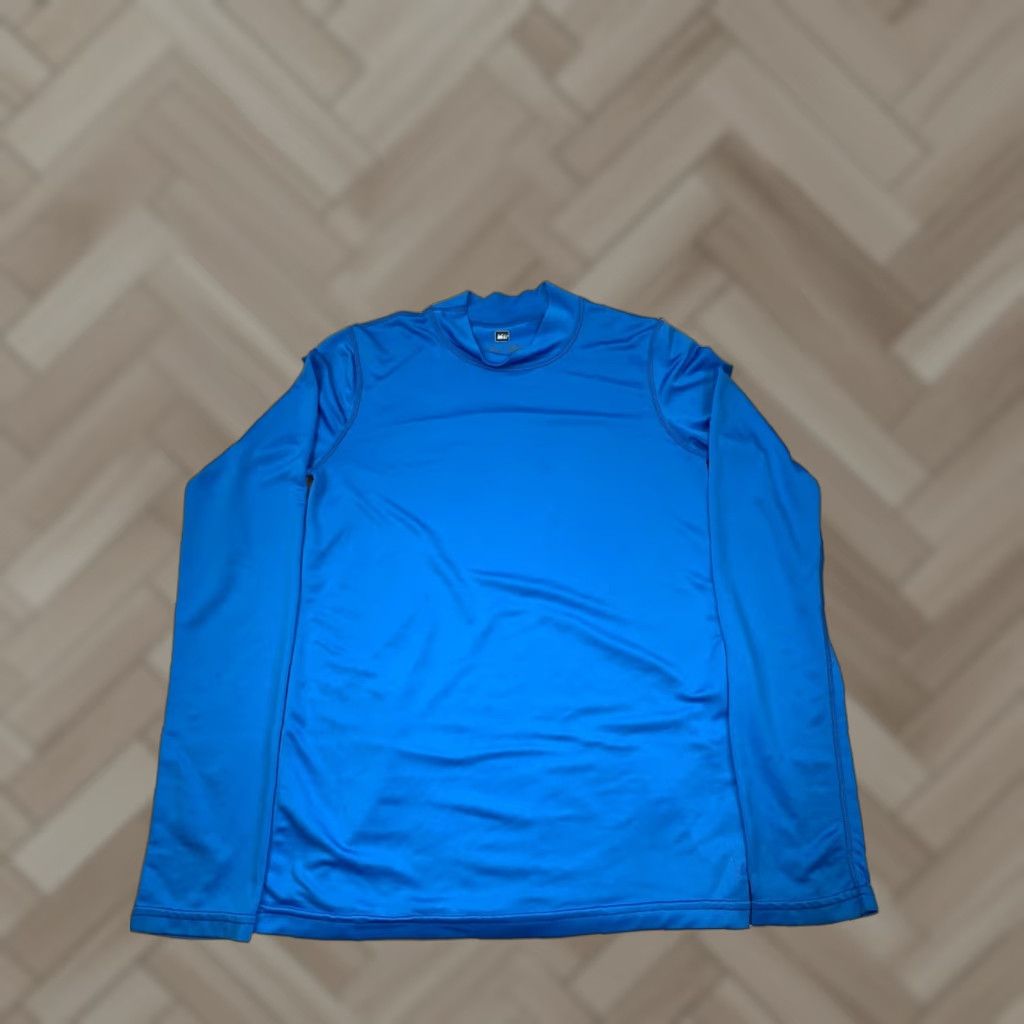 Vintage REI Unisex Adults Long Sleeve Mock Neck Shirt XL XS Blue T-Shirt 4421 Size US XL / EU 56 / 4 - 1 Thumbnail