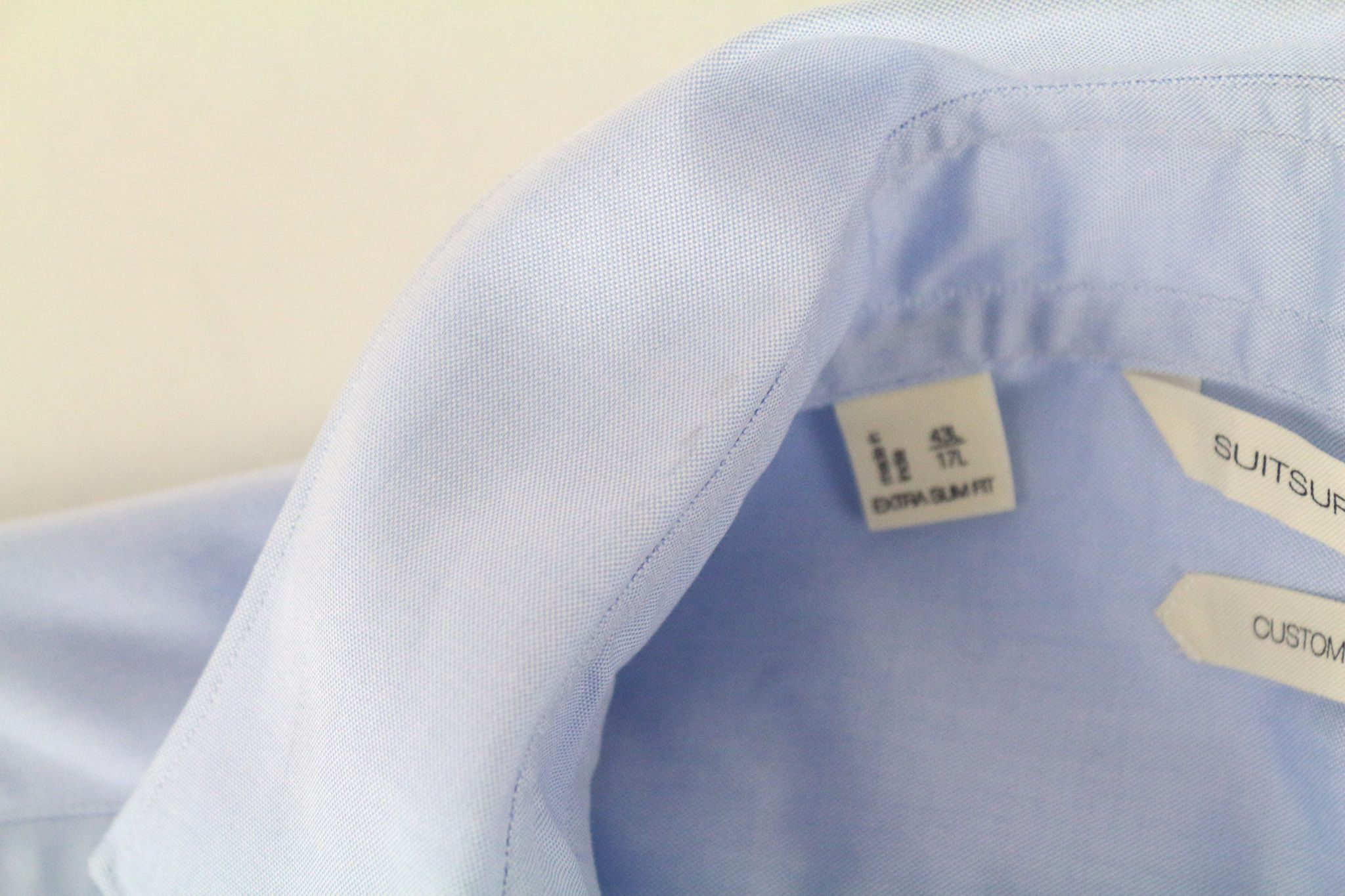 Suitsupply 43L/17L Extra Slim Blue Cotton Cutaway 72680 Size 42R - 13 Thumbnail