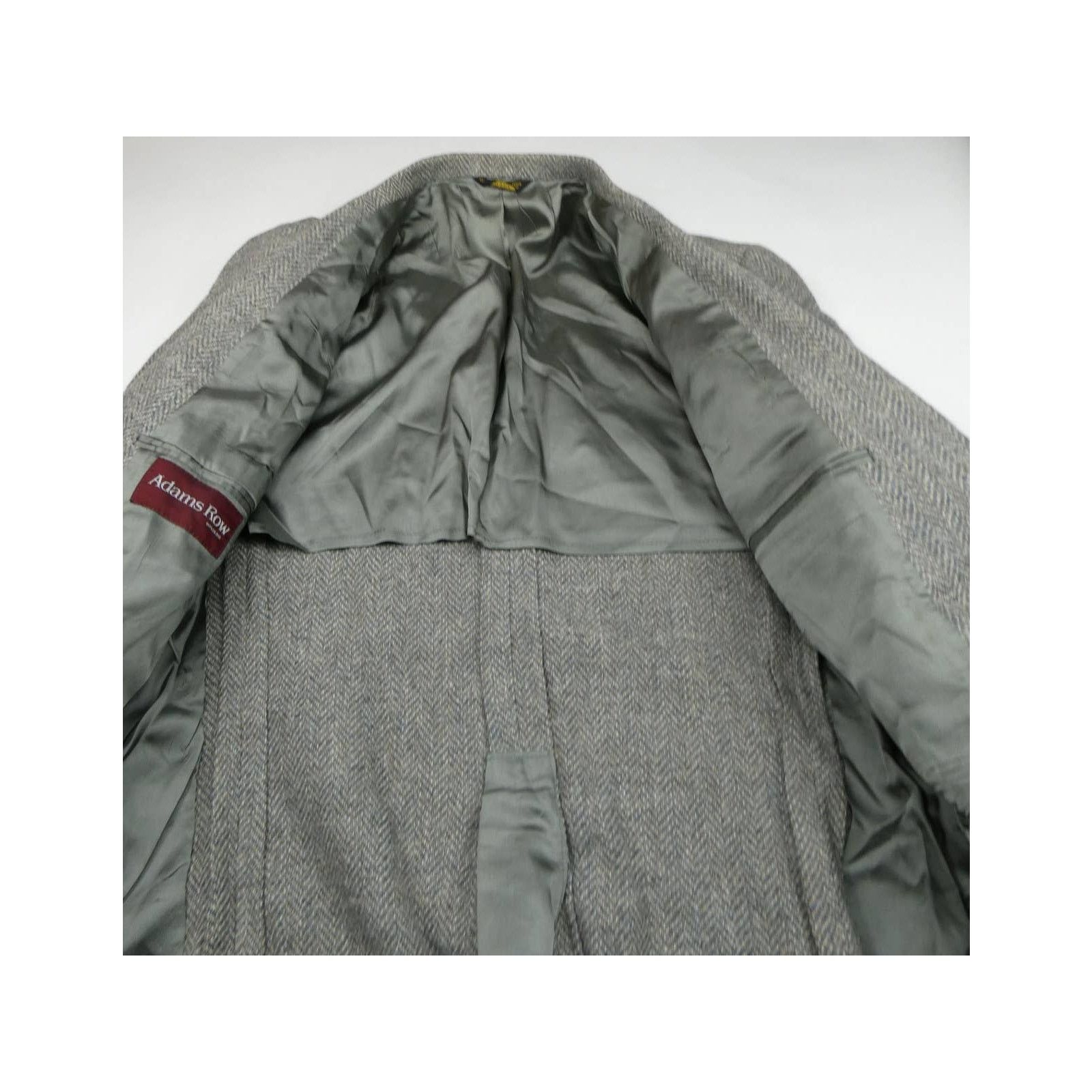 Adams Row Adams Row tweed sport coat, 44R, wood buttons, gray Size 44R - 4 Thumbnail