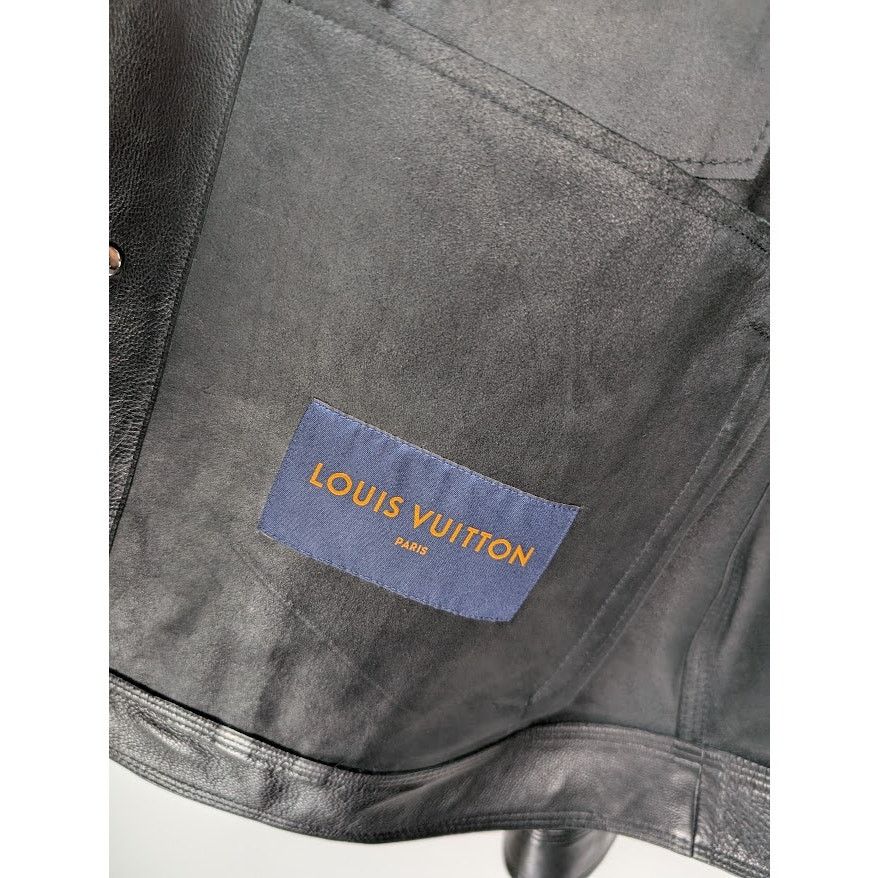 Louis Vuitton o1rshd1 Chain Leather Trucker Jacket in Black Size US M / EU 48-50 / 2 - 13 Thumbnail