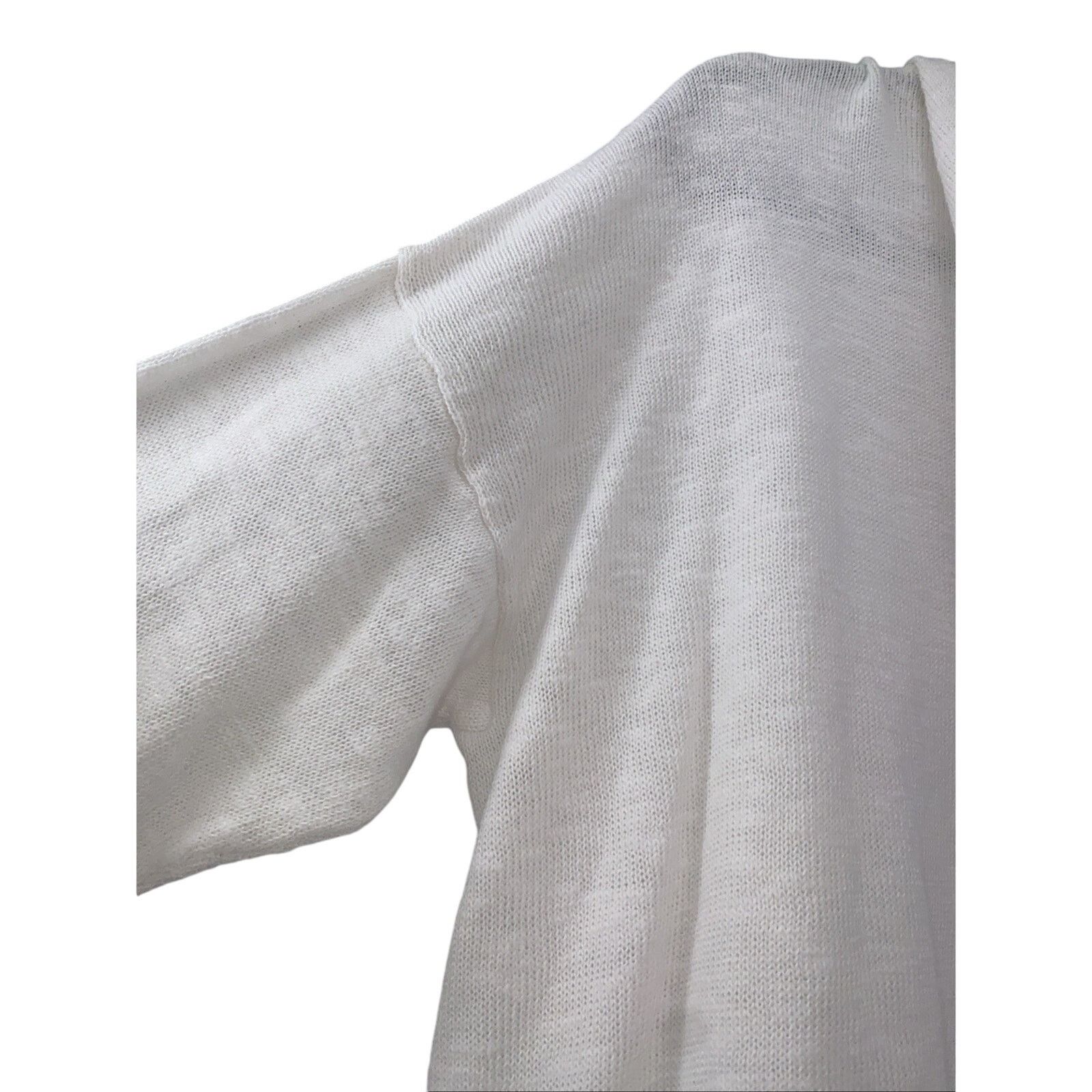 Eileen Fisher Eileen Fisher Size M White Hoodie Beach Organic Cotton Linen Size M / US 6-8 / IT 42-44 - 3 Thumbnail