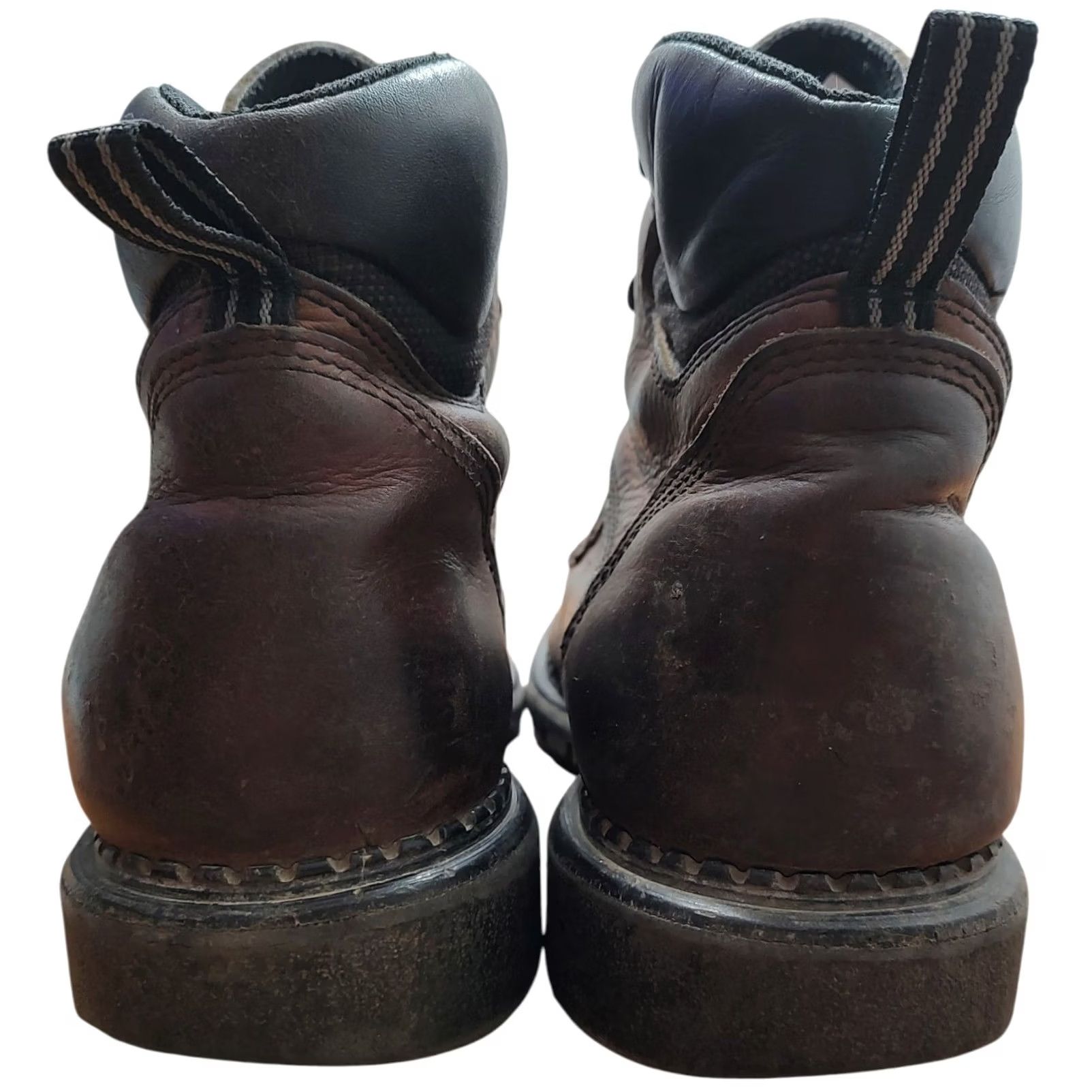 Red Wing VINTAGE Red Wing EH926 Work Boots Boots Mens 12 Leather Brown Waterproof Oil Resistant Rubber Outsole Ankle Lace Up Mens Boots USA 2012 Size US 11 / EU 44 - 7 Thumbnail
