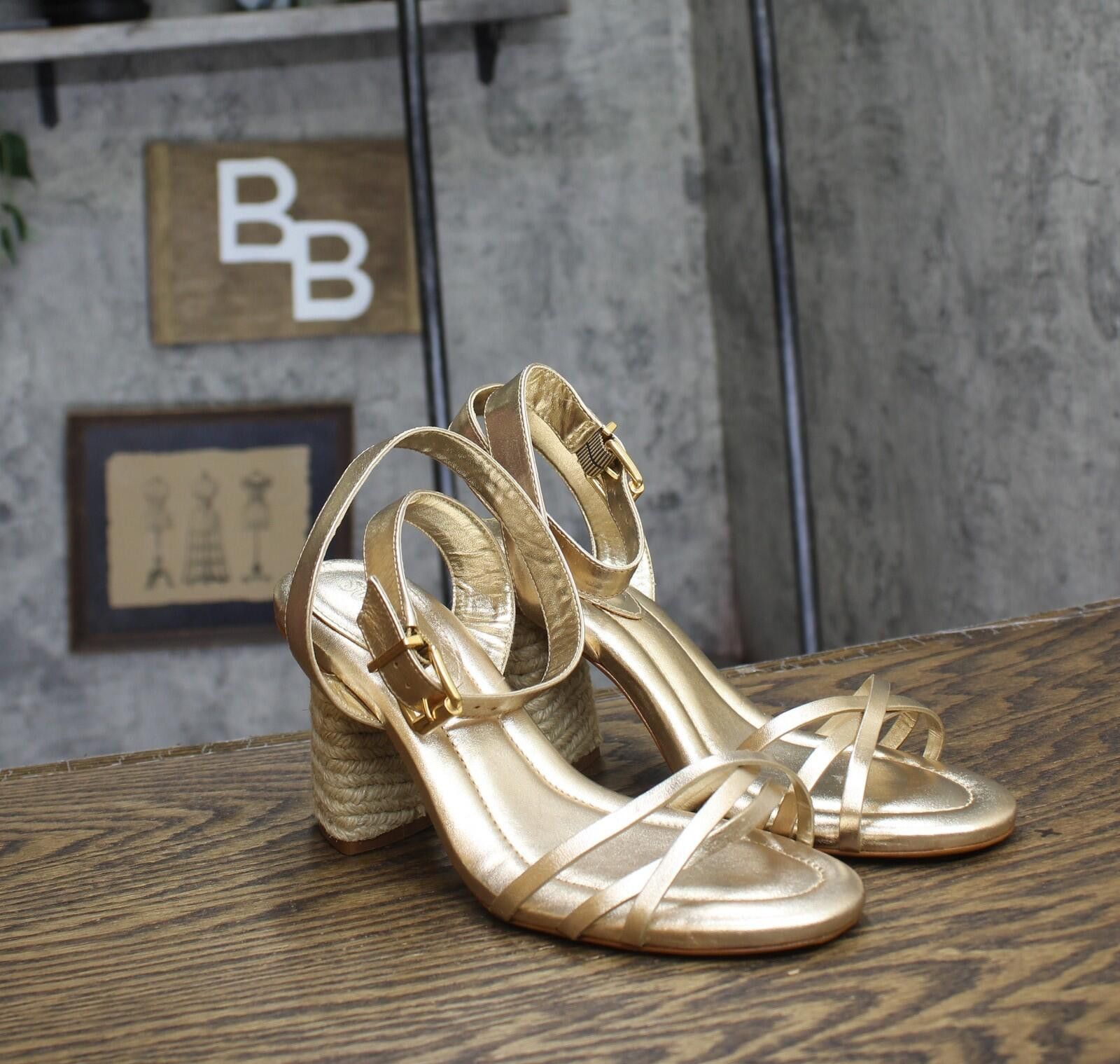 Other Nwt Schutz High Block Sandal Alexandra Gold Yellow 6.5b Size US 6.5 / IT 36.5 - 1 Thumbnail