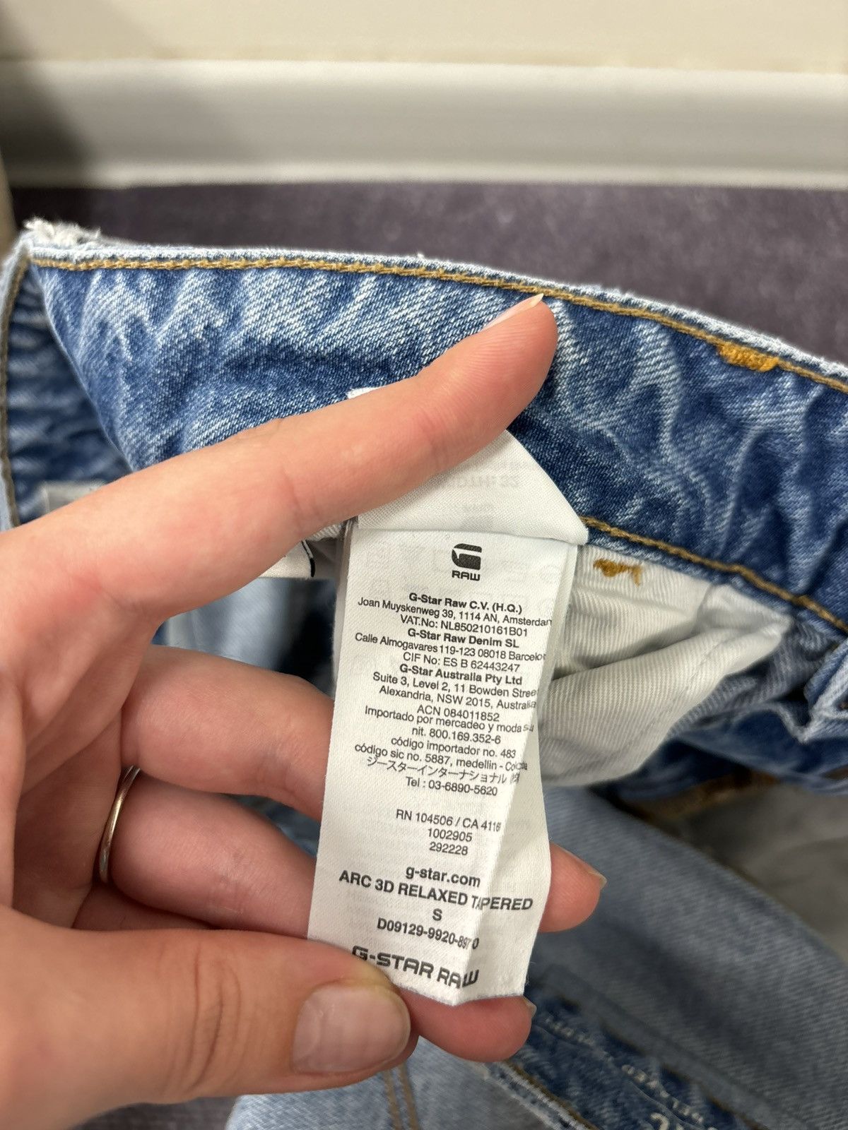 G-Star Vintage G-Star Raw Restored Arc Relaxed Tapered Denim Jeans Size US 32 / EU 48 - 14 Thumbnail