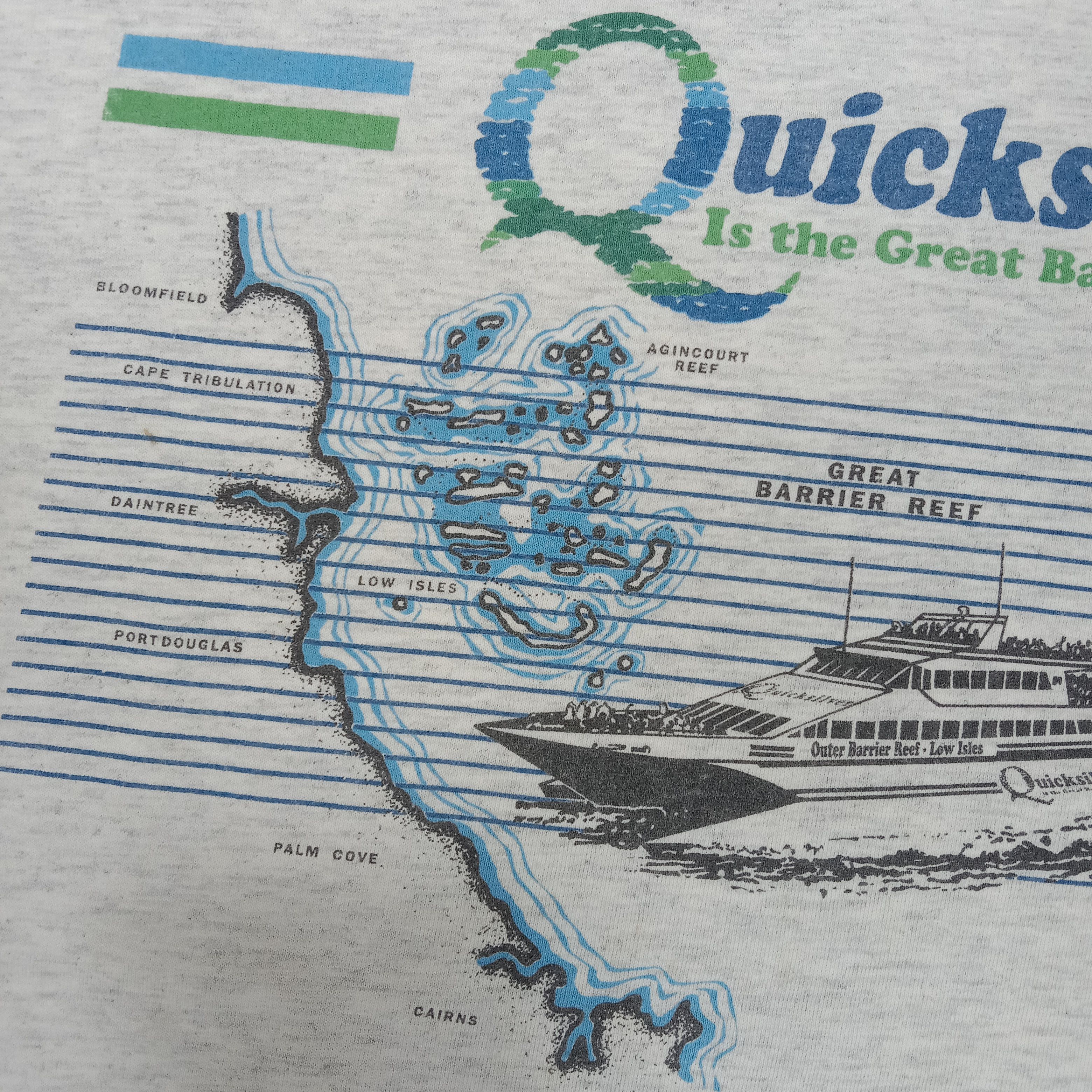 Quiksilver × Vintage Vintage 90's Quicksilver American Surf Style Tshirt Size US L / EU 52-54 / 3 - 3 Thumbnail