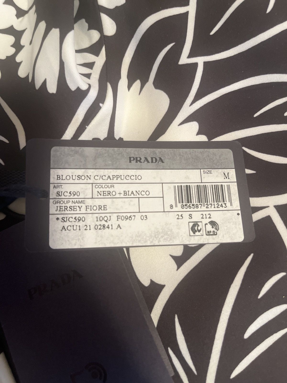 Prada Prada Jersey Fiore Hoodie Size US M / EU 48-50 / 2 - 4 Thumbnail