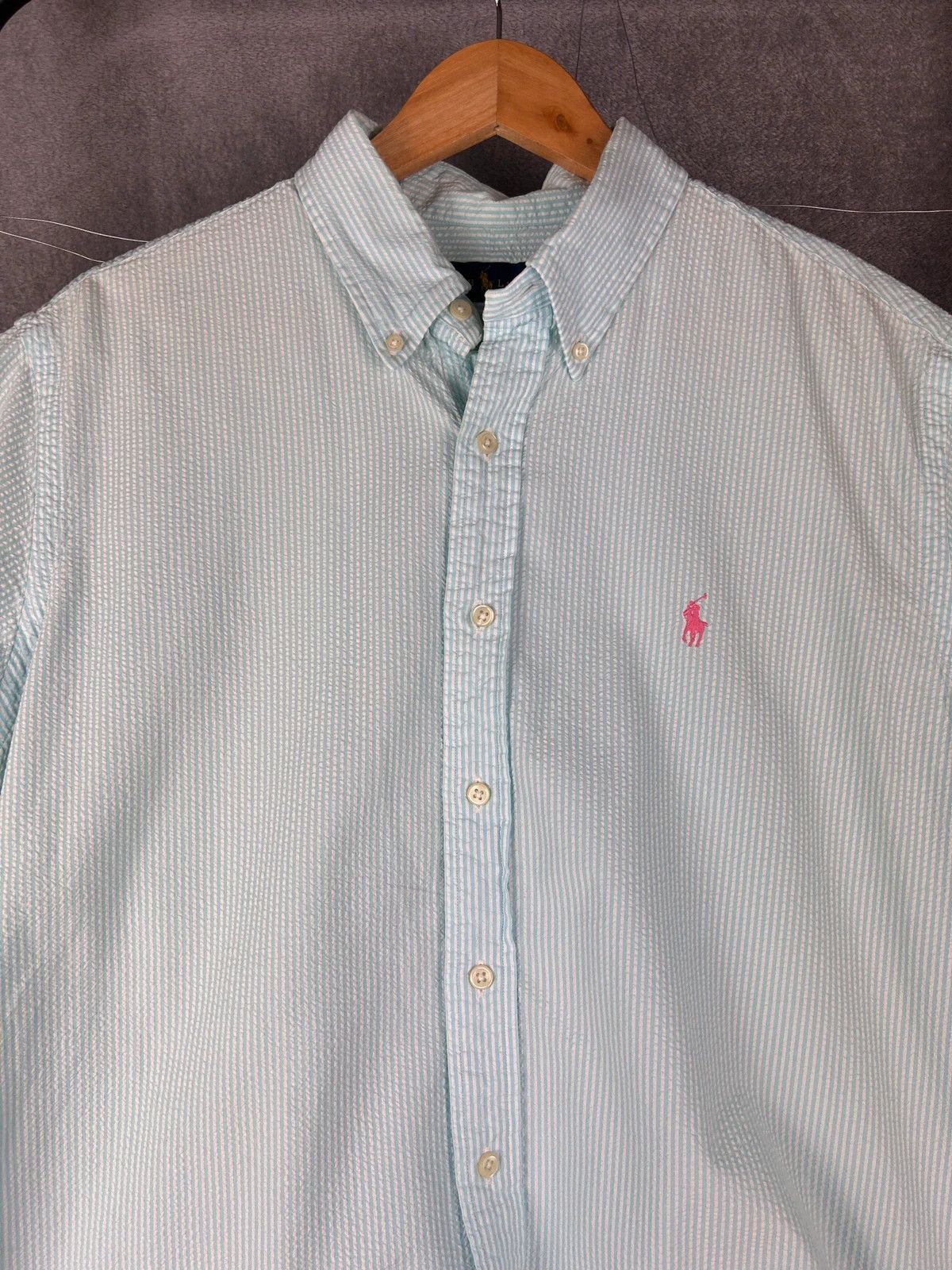 Polo Ralph Lauren × Ralph Lauren Polo Ralph Lauren short sleeve striped shirt mini logo pony Size US XL / EU 56 / 4 - 3 Thumbnail