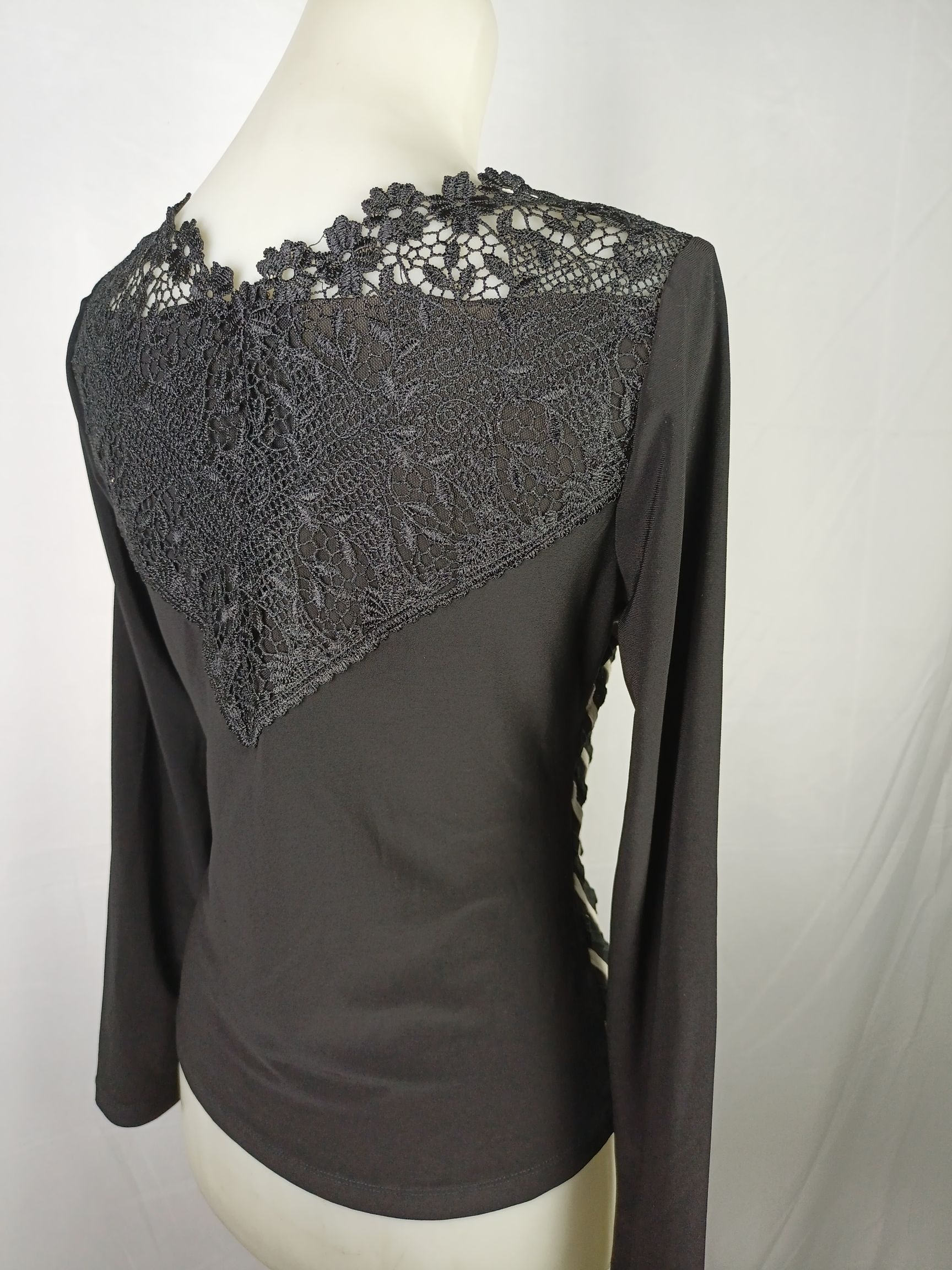 Designer × Japanese Brand SunBlossom Women's Lacy Striped Longsleeve Size M / US 6-8 / IT 42-44 - 11 Thumbnail