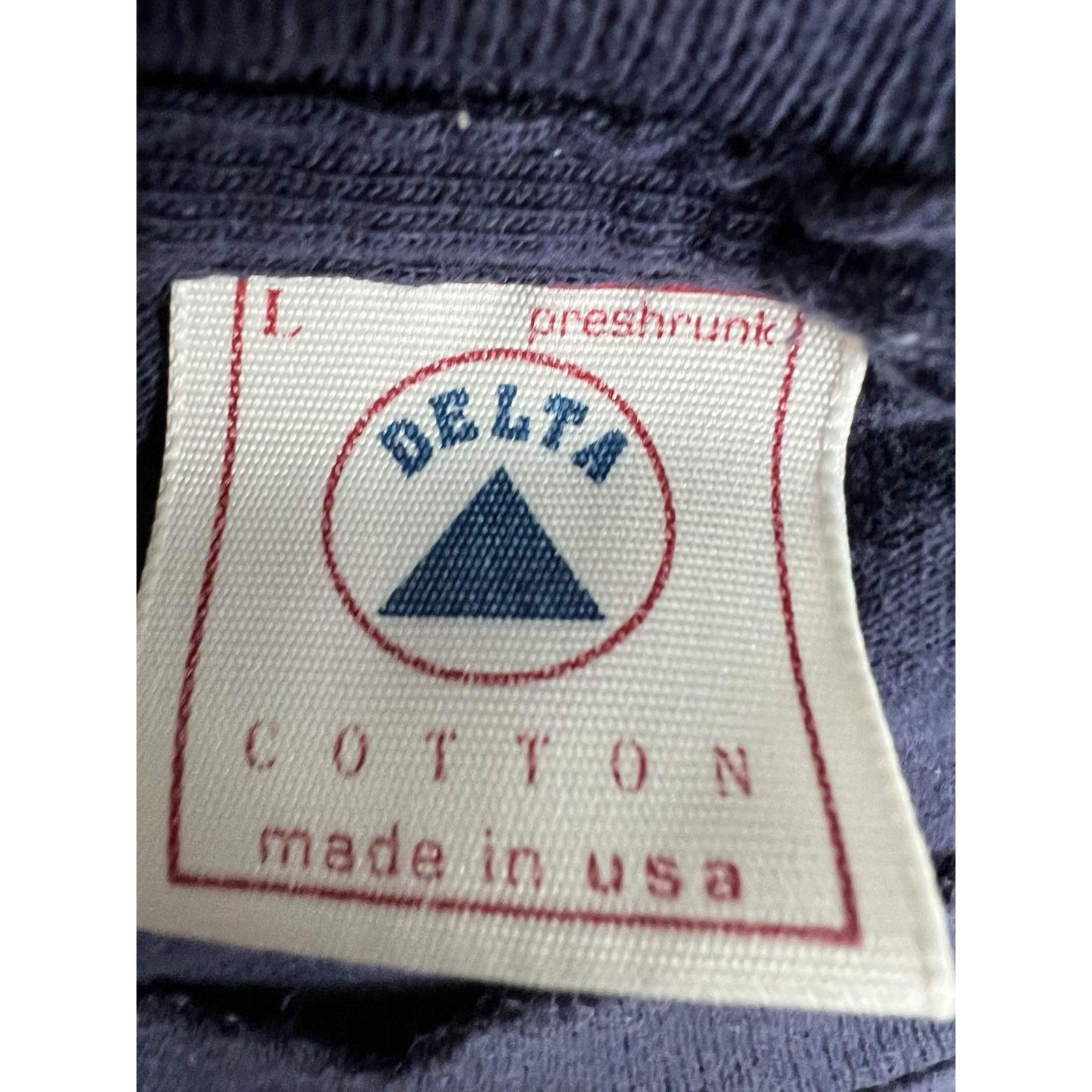 Delta Vintage Hawaii Souvenir USA T-Shirt Mens L Navy Blue Embroid Size US L / EU 52-54 / 3 - 4 Thumbnail