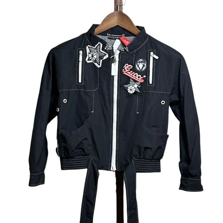 Gucci Gucci Embroidered Badge Pilot Jacket for Women Size L / US 10 / IT 46 - 1 Thumbnail