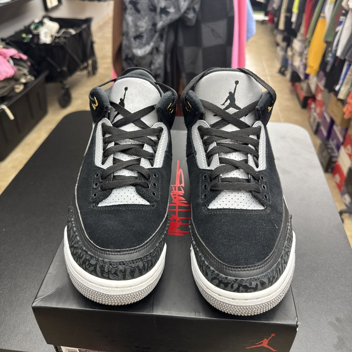 Jordan Retro Tinker Black Cement Gold CK4348 007