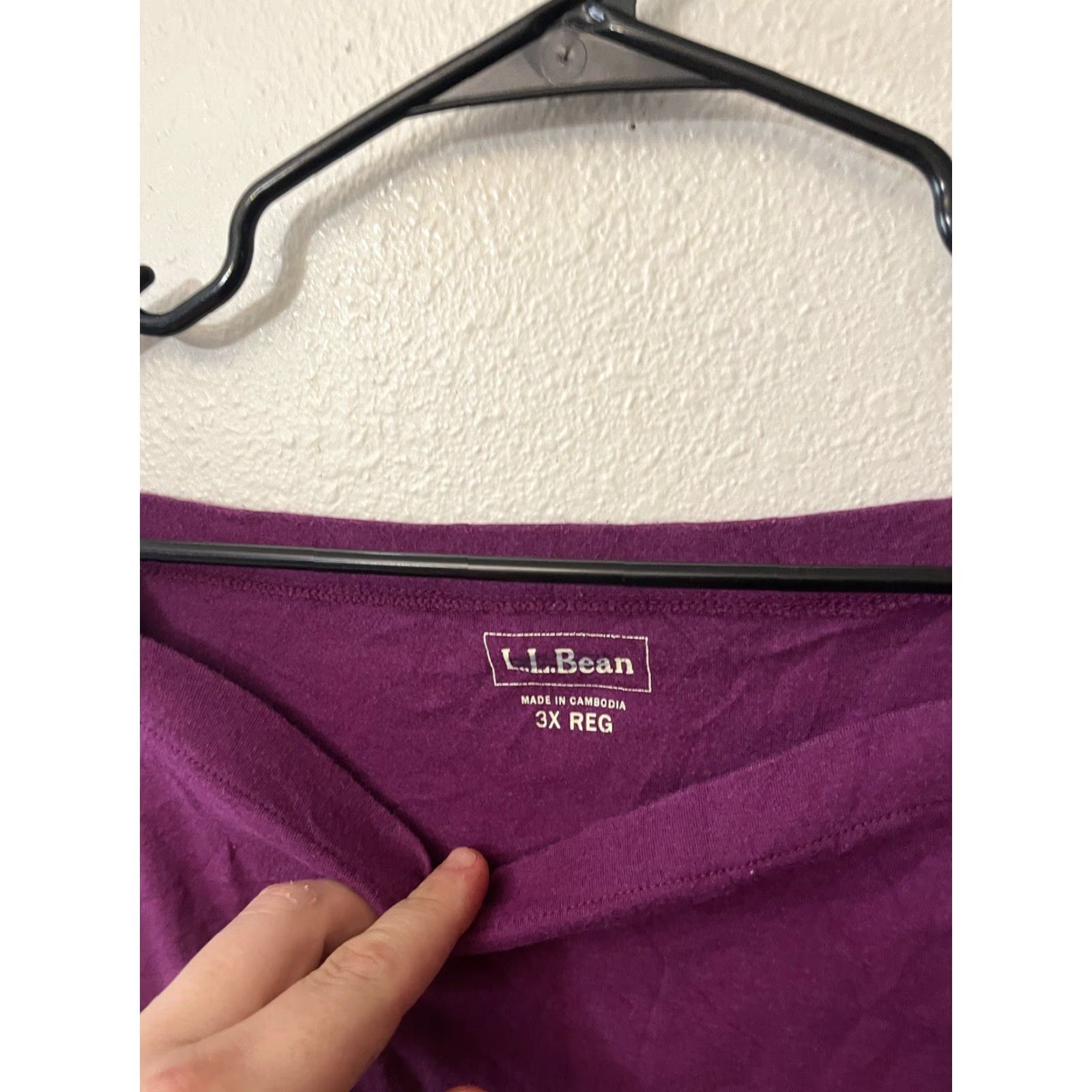 Vintage VINTAGE L.L. Bean Shirt Women's 3X Purple Square Neck Short Sleeve Adult Plus Size T-Shirt 100% Cotton Womens Size XXL / US 16-18 / IT 52-54 - 2 Thumbnail