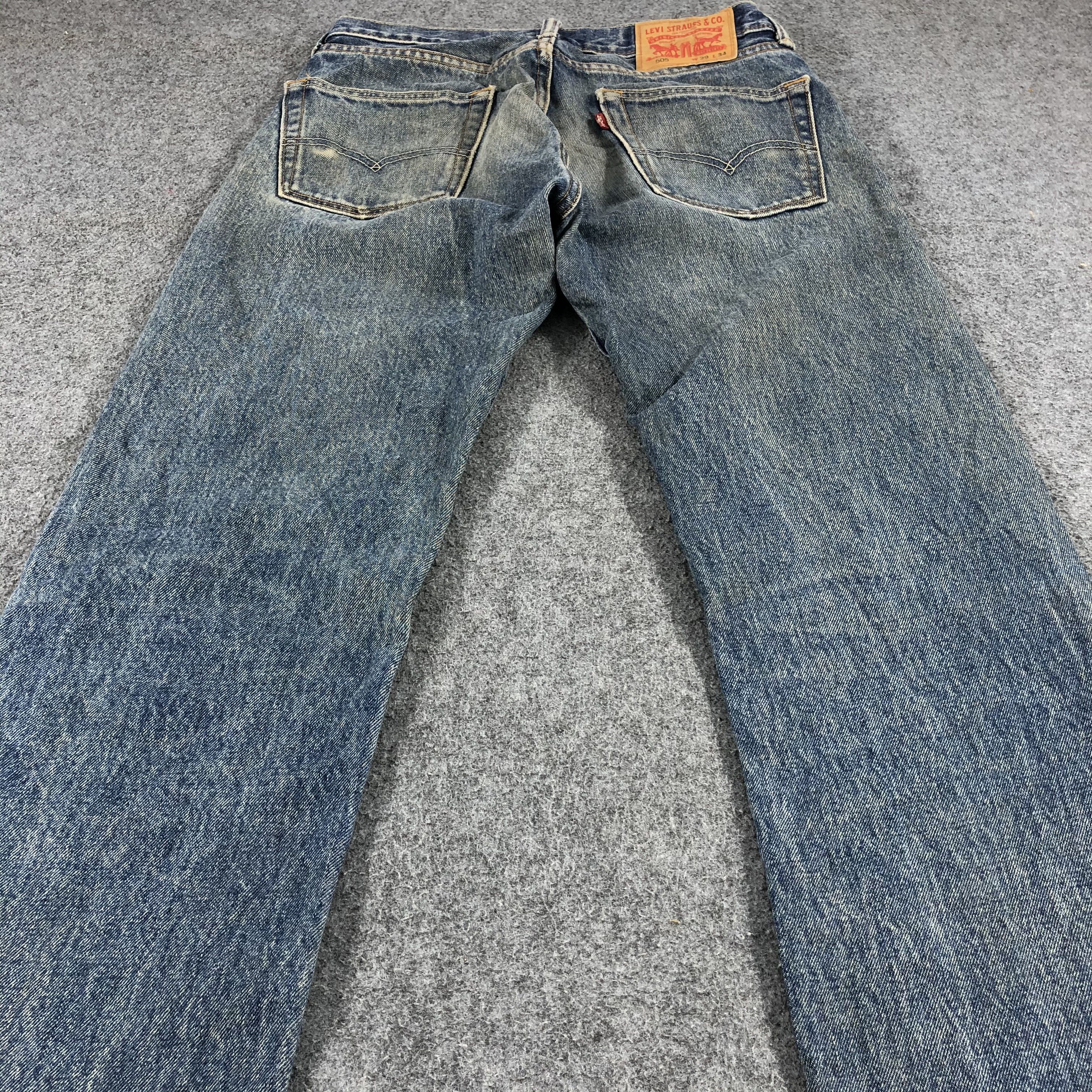 Levi's Rusty Wash Vintage Levis 505 Jeans Faded Blue Denim-J1037 Size US 30 / EU 46 - 4 Thumbnail