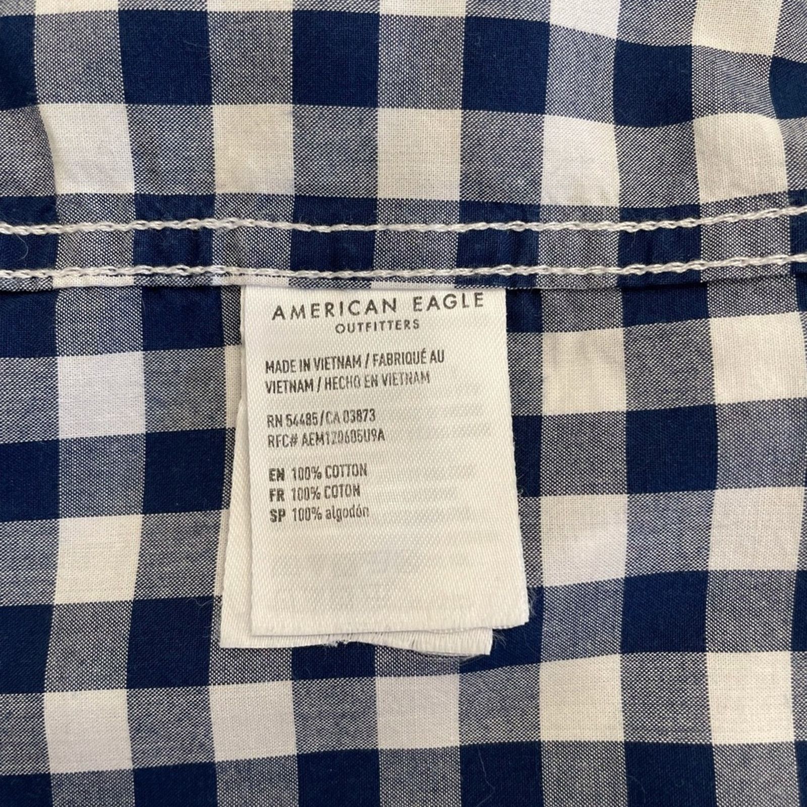 American Eagle Outfitters American Eagle Outfitters Plaid Poplin Button Down Shirt XS Size US XS / EU 42 / 0 - 8 Thumbnail