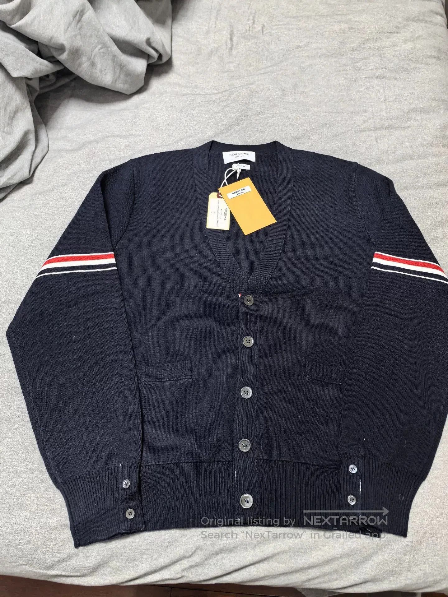 Thom Browne classic thom browne cardigan in navy blue. Size US M / EU 48-50 / 2 - 1 Thumbnail